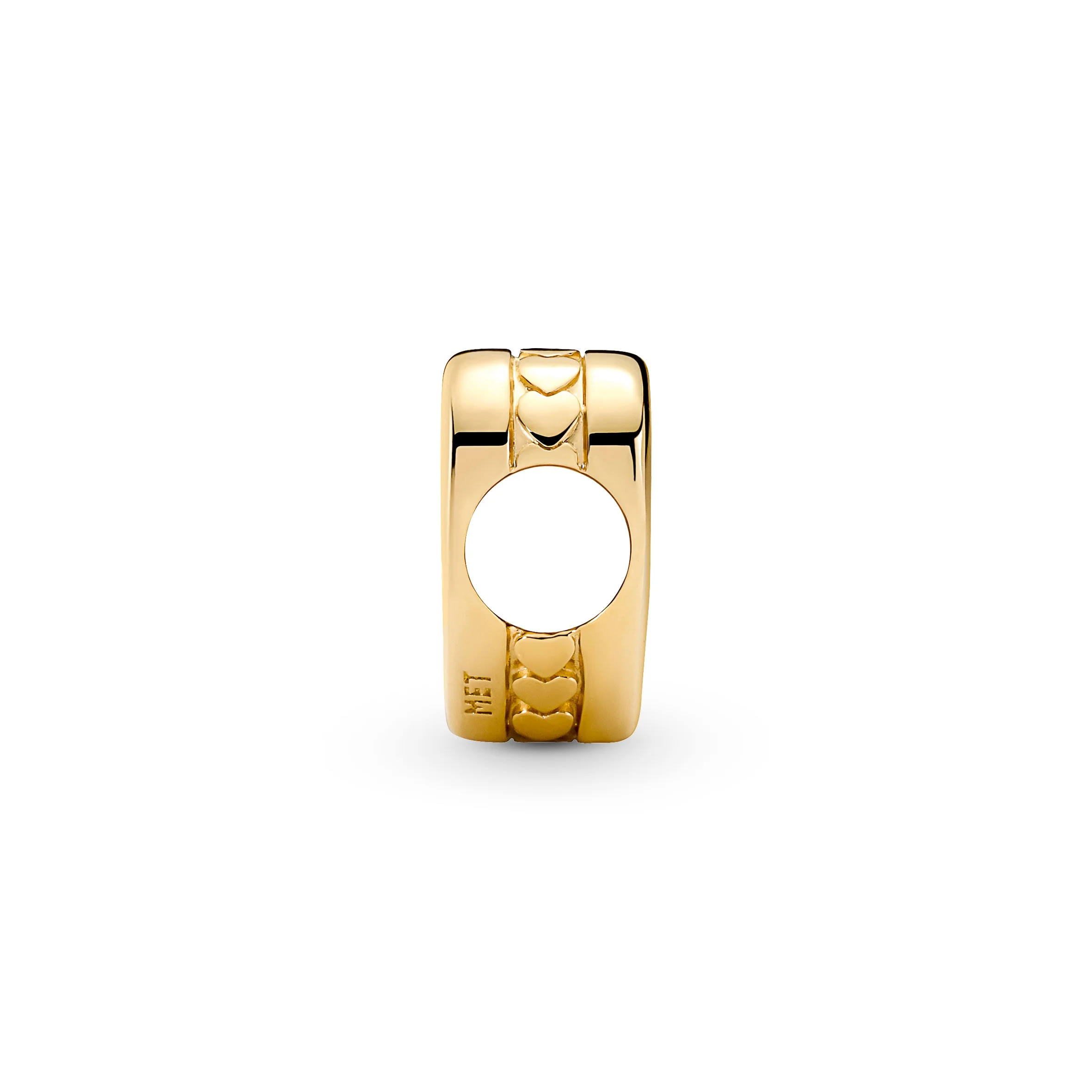 Engravable Heart 14K Gold-Plated Charm - Image 4