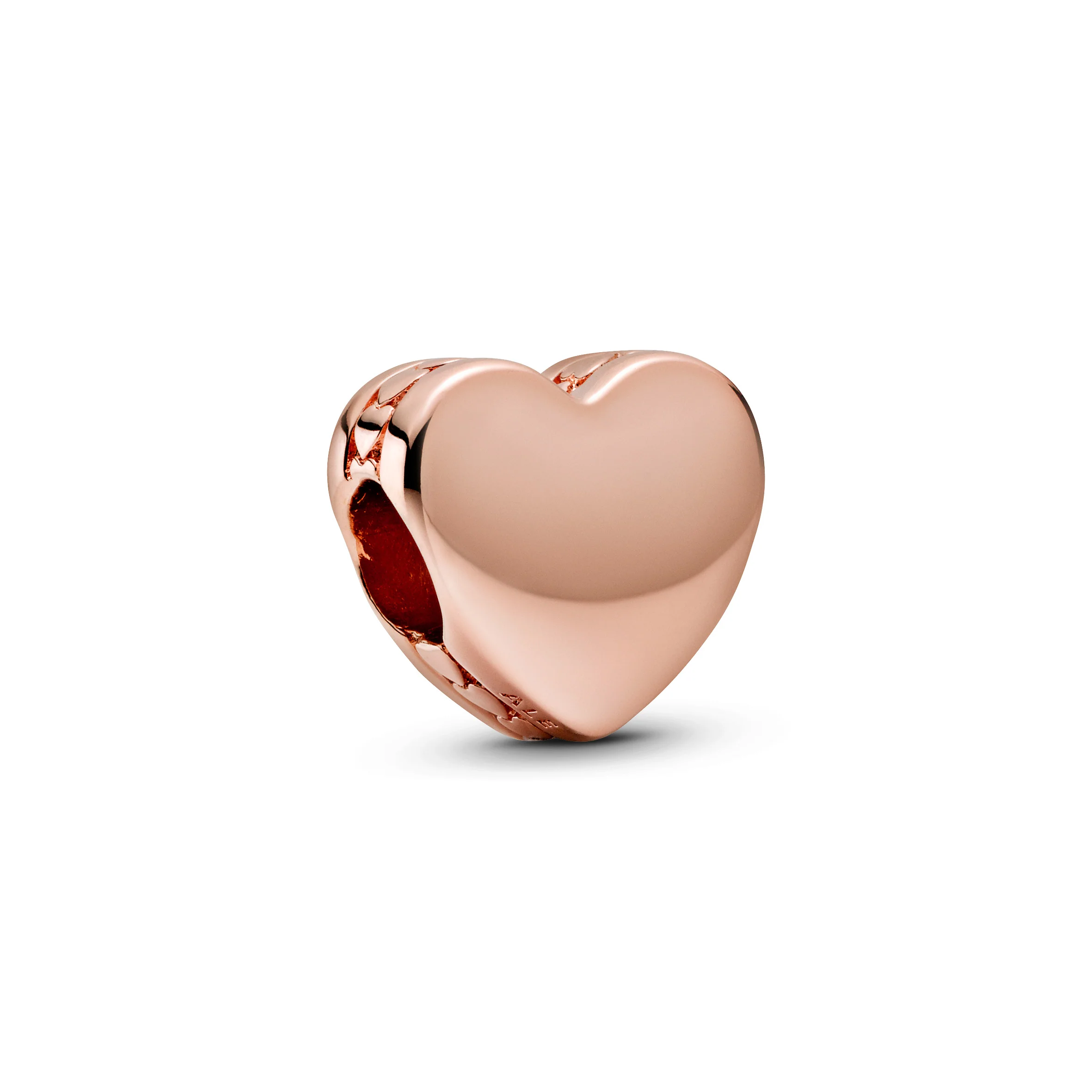 Engravable Heart 14K Rose Gold-Plated Charm - Image 4