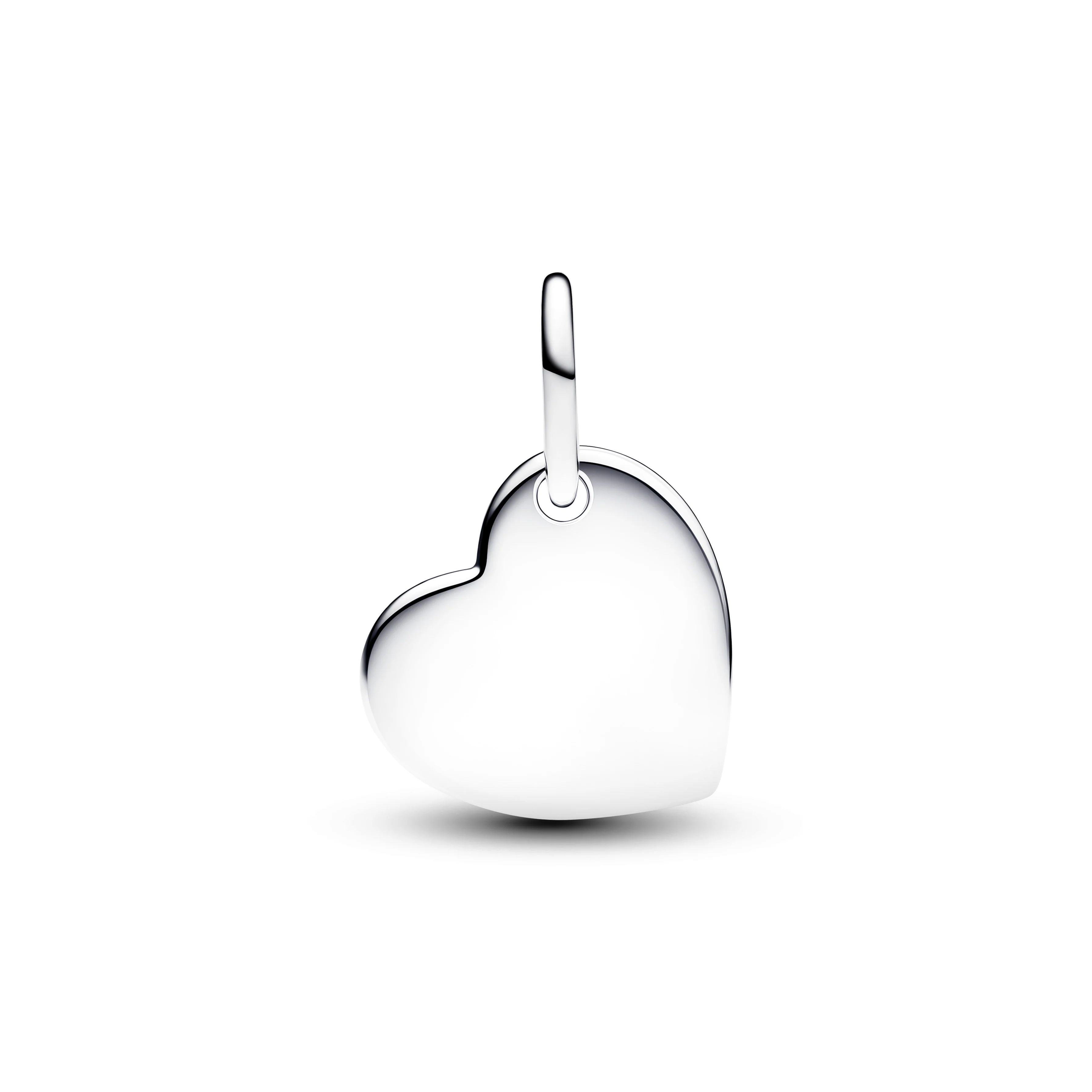 Engravable Heart Sterling Silver Dangle With Honey Coloured Crystal - Image 3