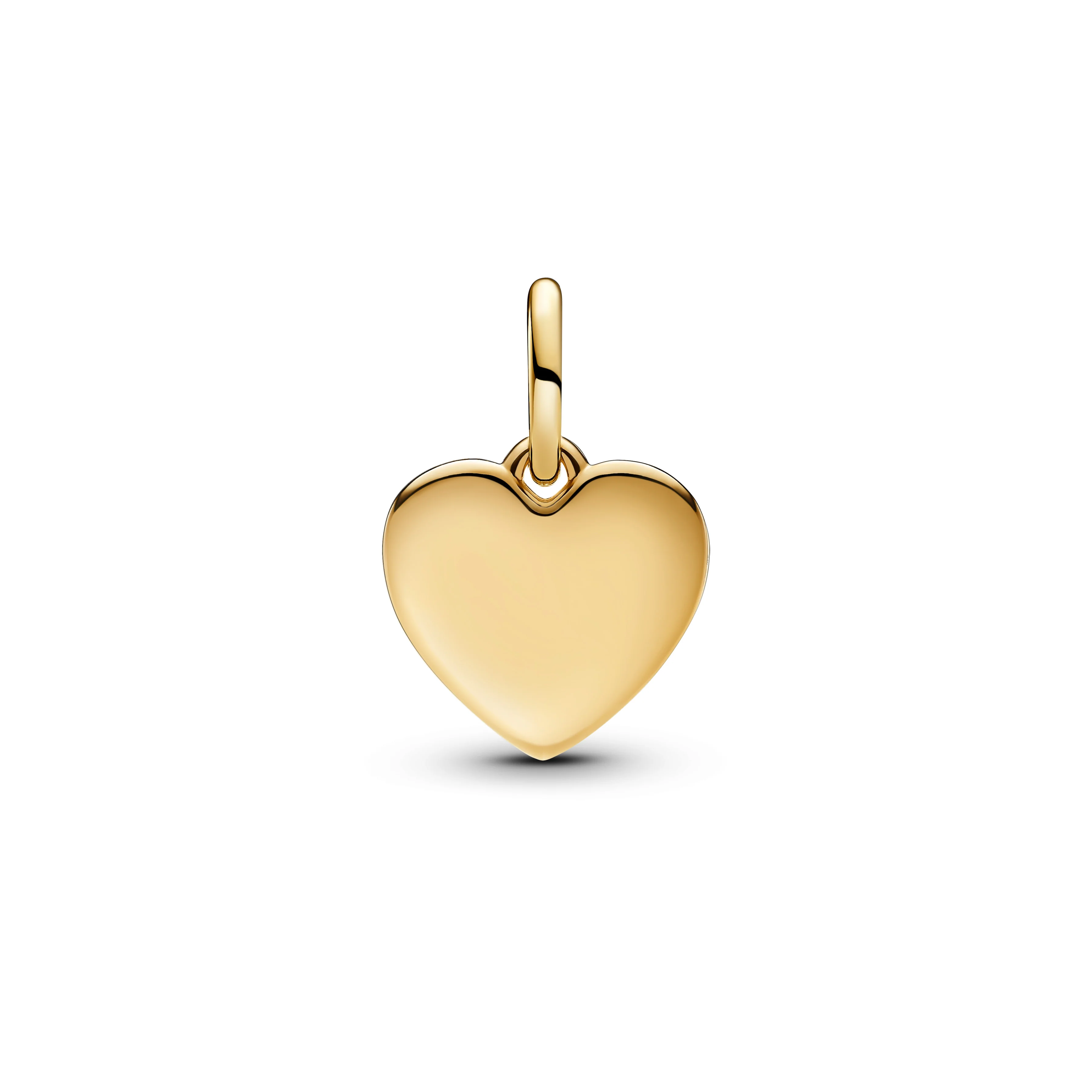 Engravable Love Heart 14K Gold-Plated Dangle With Clear Cubic Zirconia - Image 4