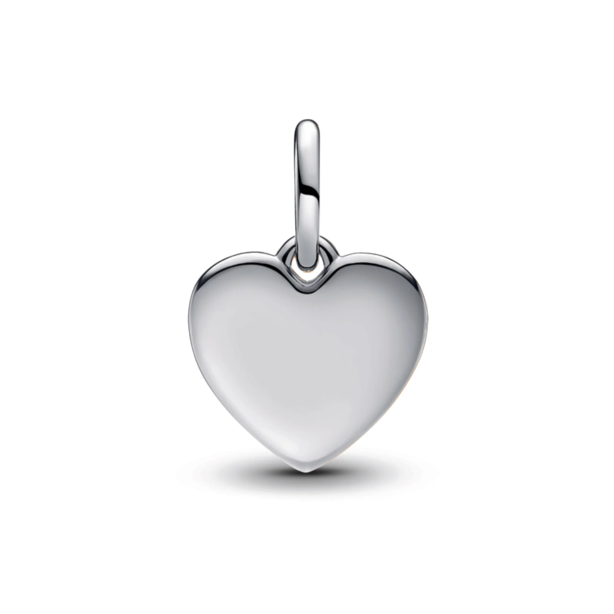Engravable Love Heart Sterling Silver Dangle With Clear Cubic Zirconia - Image 3