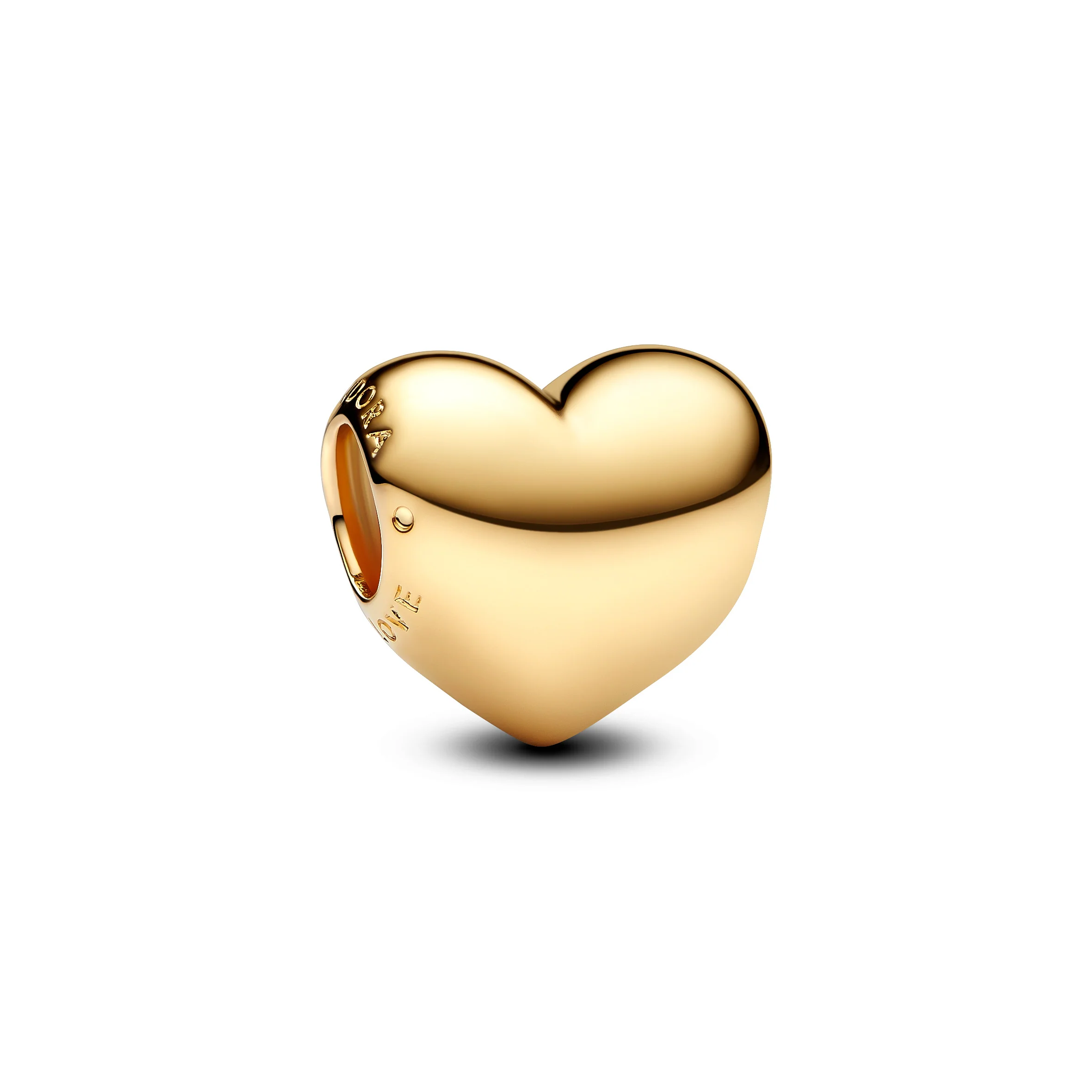 Engravable Medium Heart 14K Gold-Plated Charm - Image 4