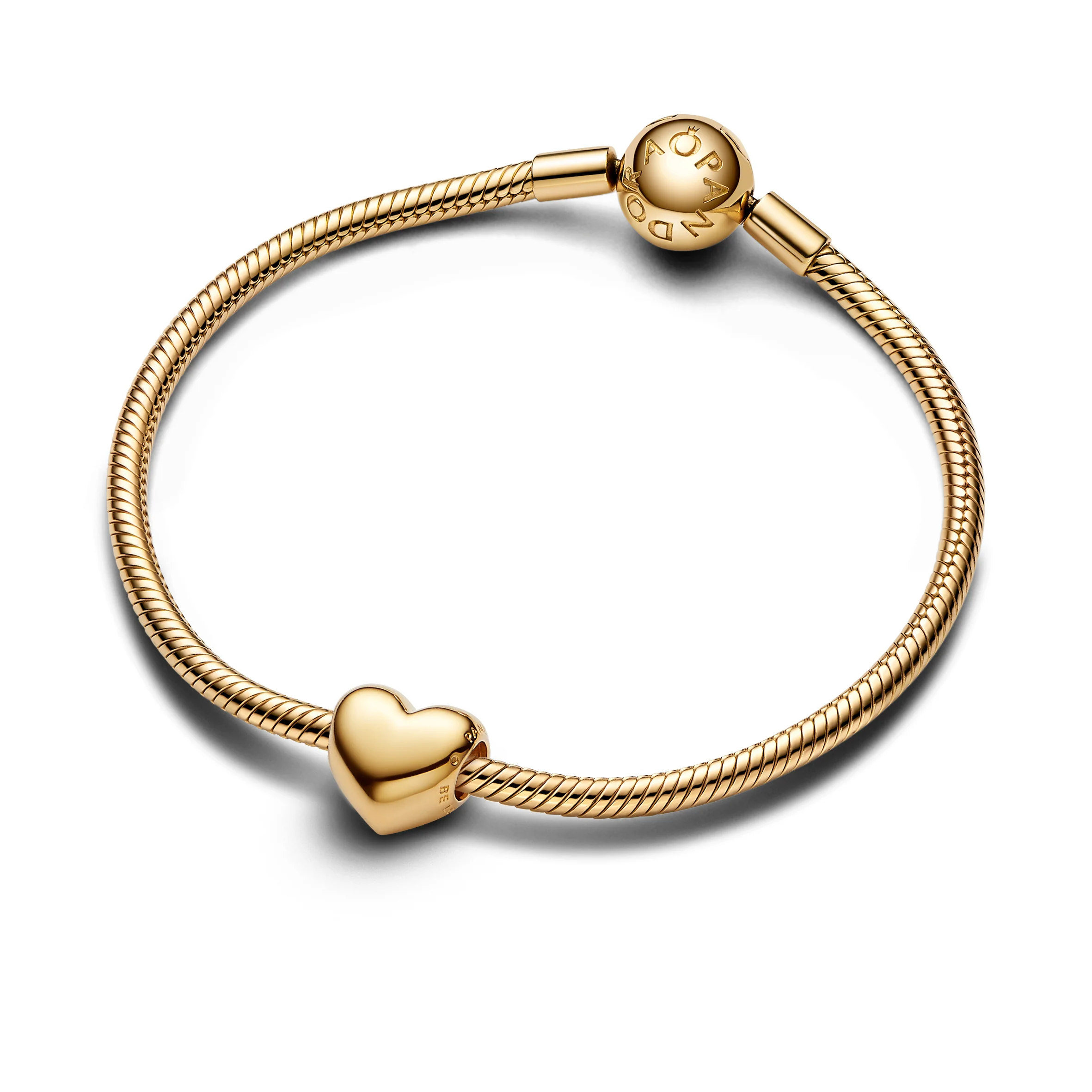 Engravable Medium Heart 14K Gold-Plated Charm - Image 5