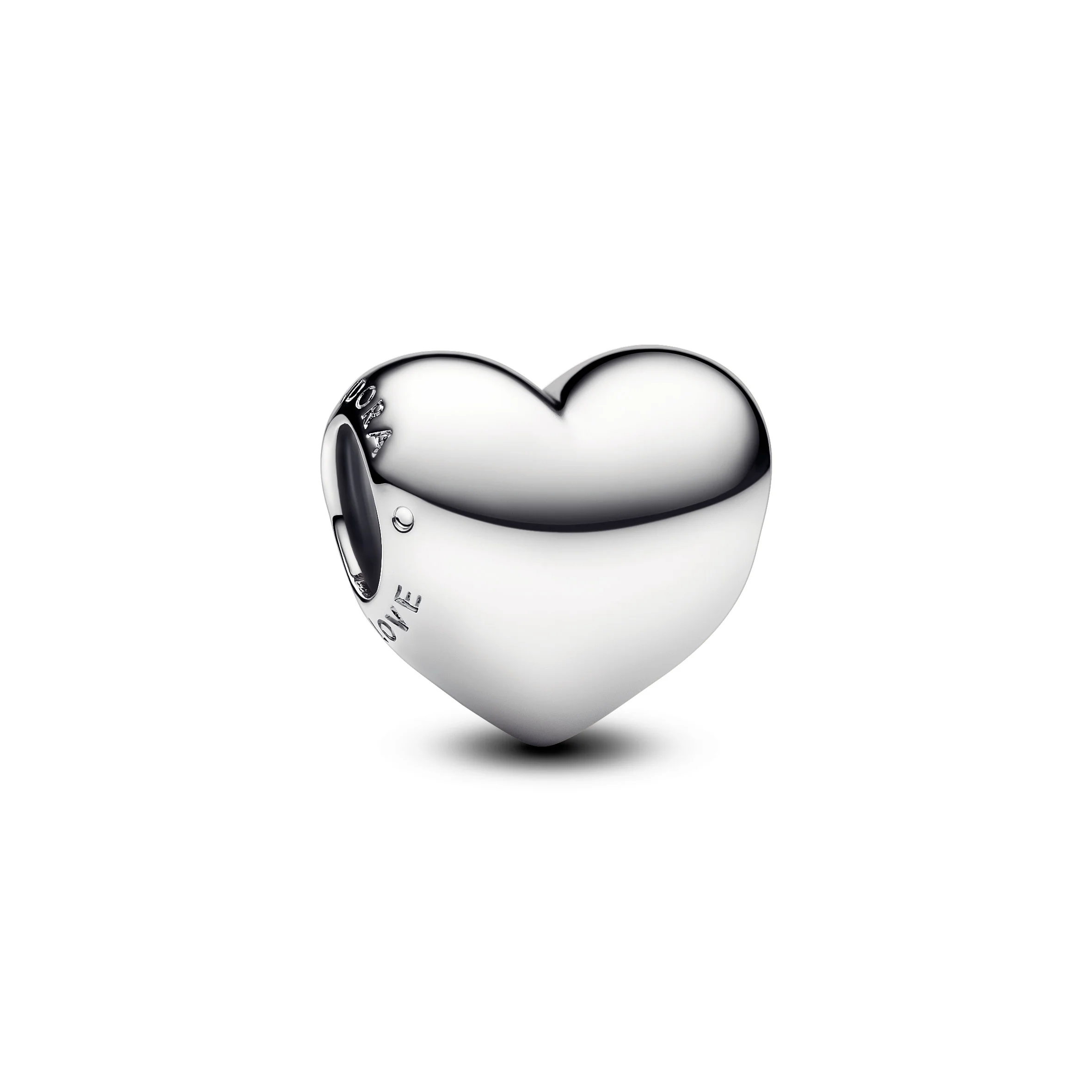 Engravable Medium Heart Sterling Silver Charm - Image 3
