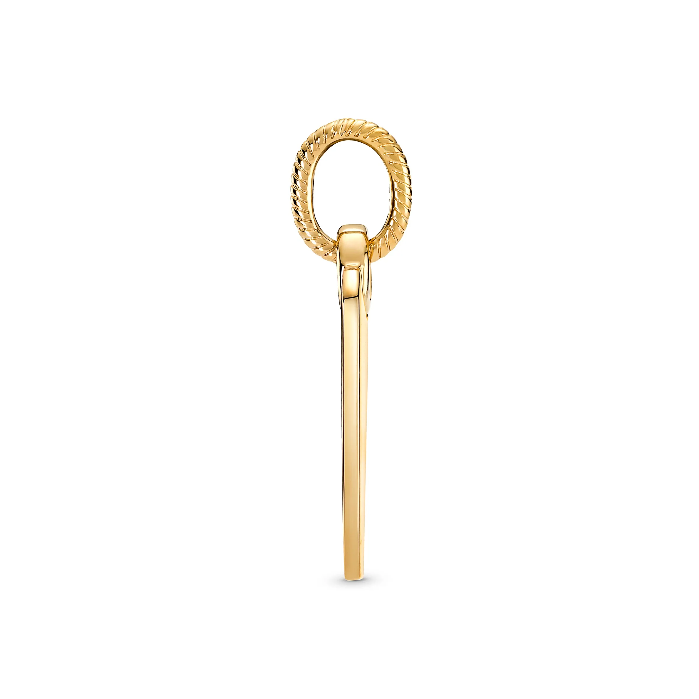 Engravable Rectangle 14K Gold-Plated Pendant - Image 4
