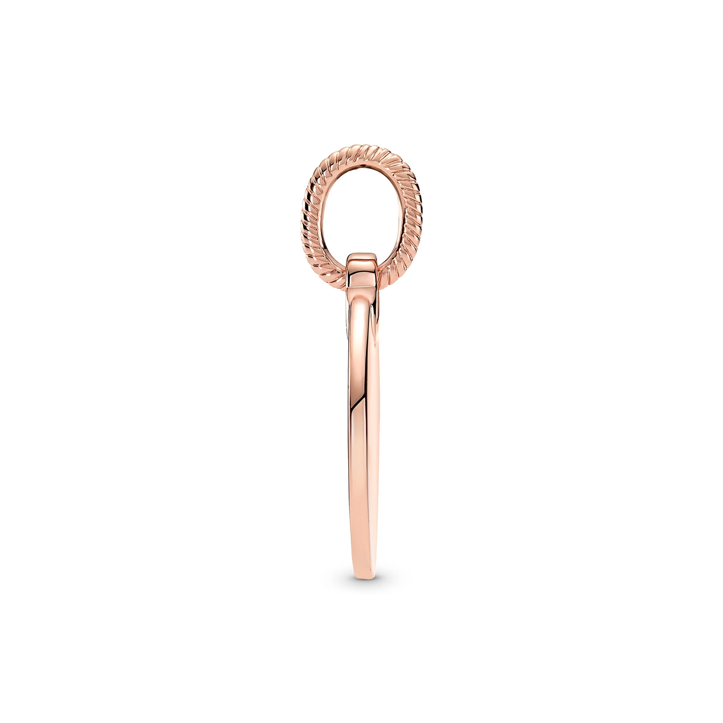 Engravable Round 14K Rose Gold-Plated Pendant - Image 3