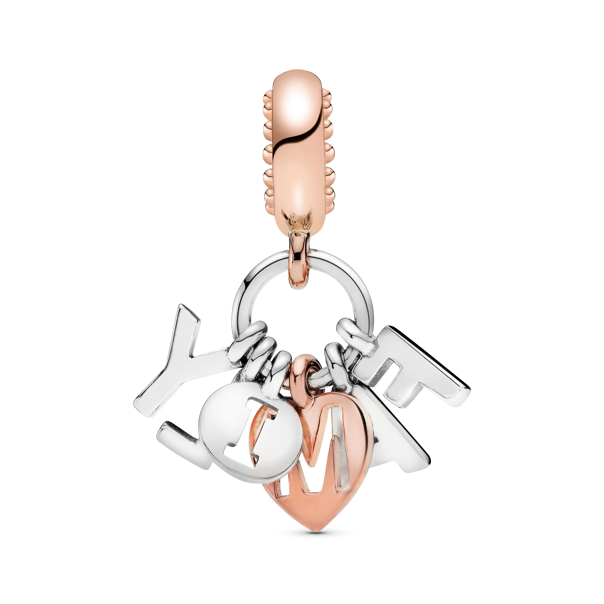 Family 14K Rose Gold-Plated And Silver Dangle With Clear Cubic Zirconia - Image 5