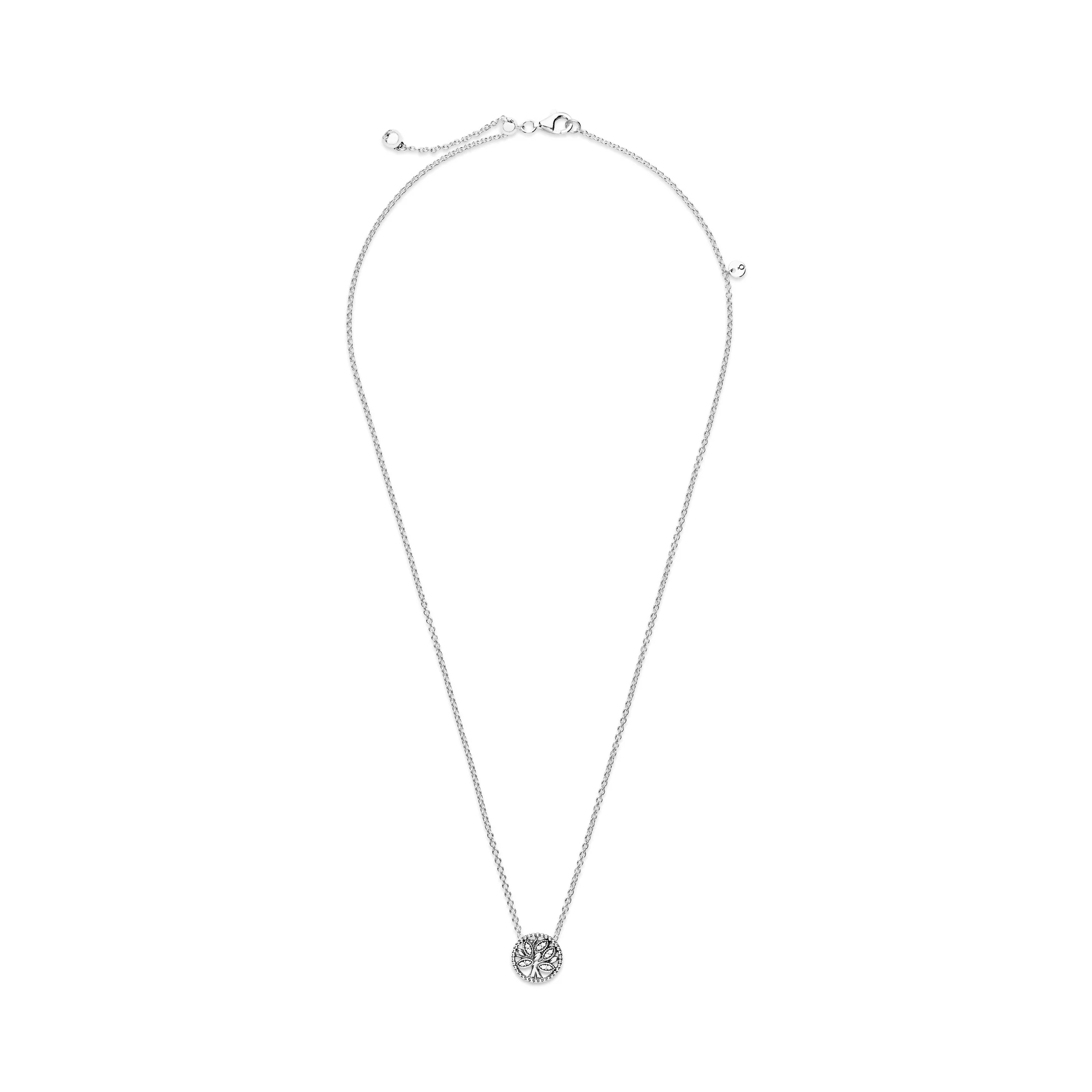 Family Tree Silver Collier With Clear Cubic Zirconia - Image 6