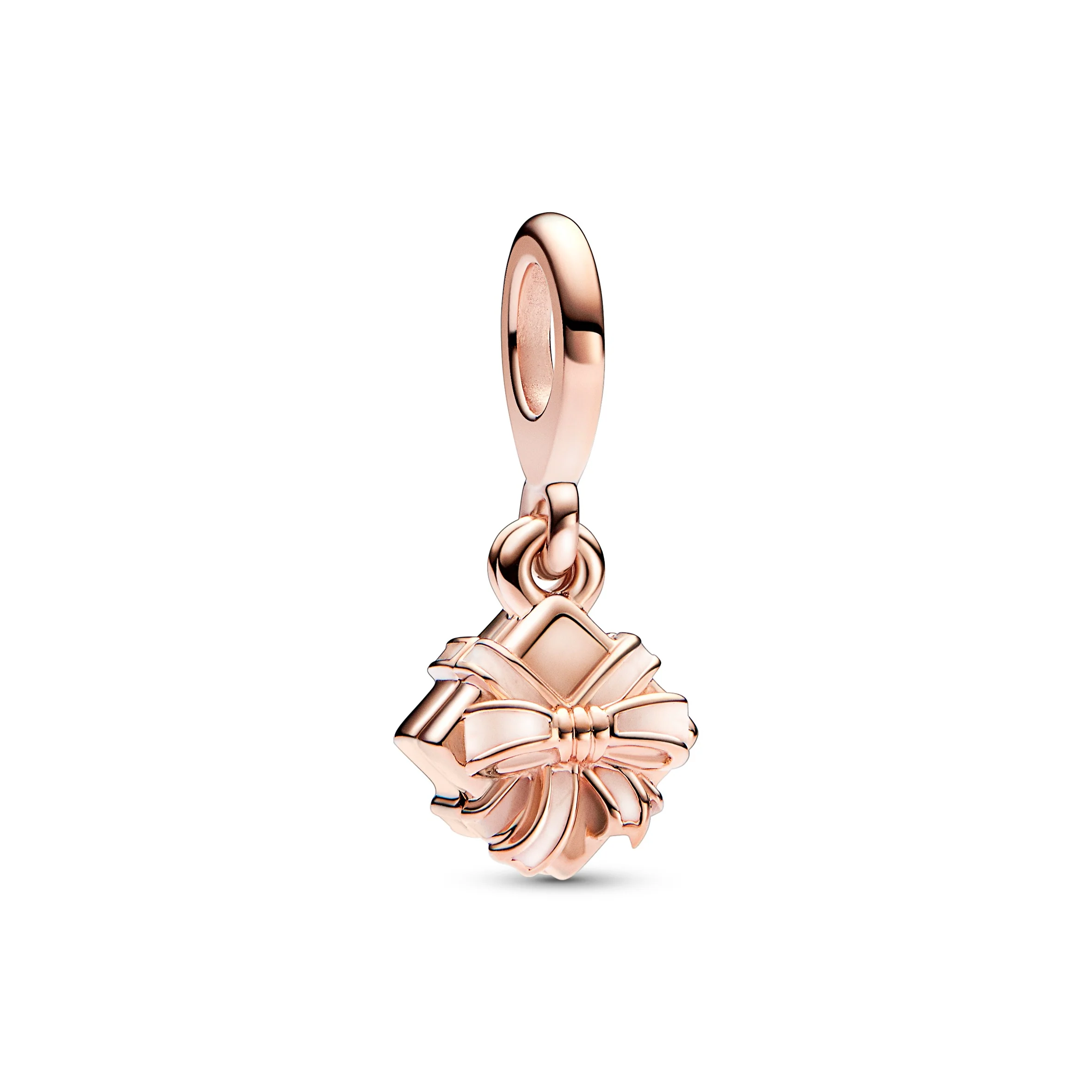 Gift 14K Rose Gold-Plated Dangle With Pink Enamel - Image 4