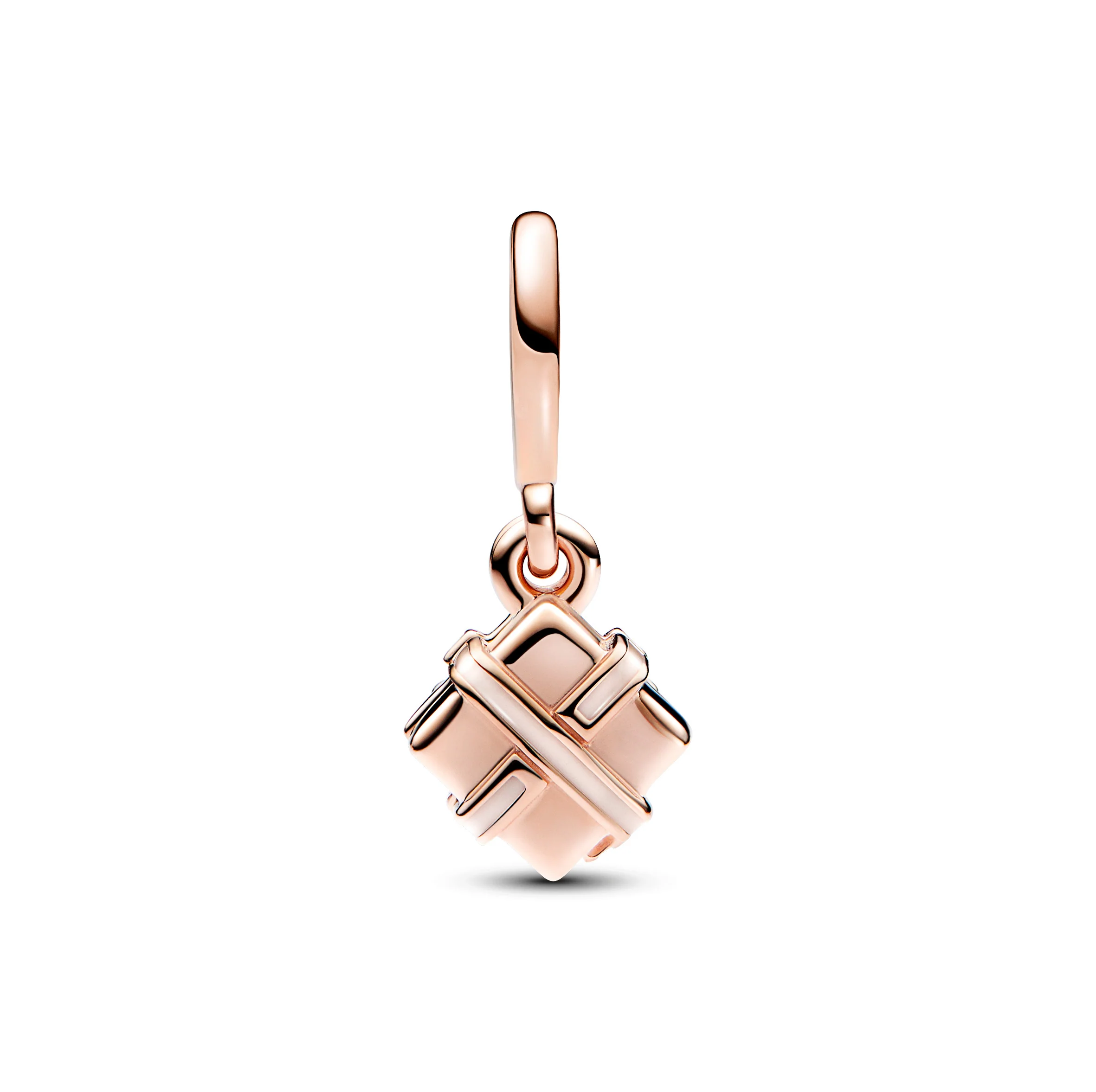 Gift 14K Rose Gold-Plated Dangle With Pink Enamel - Image 5