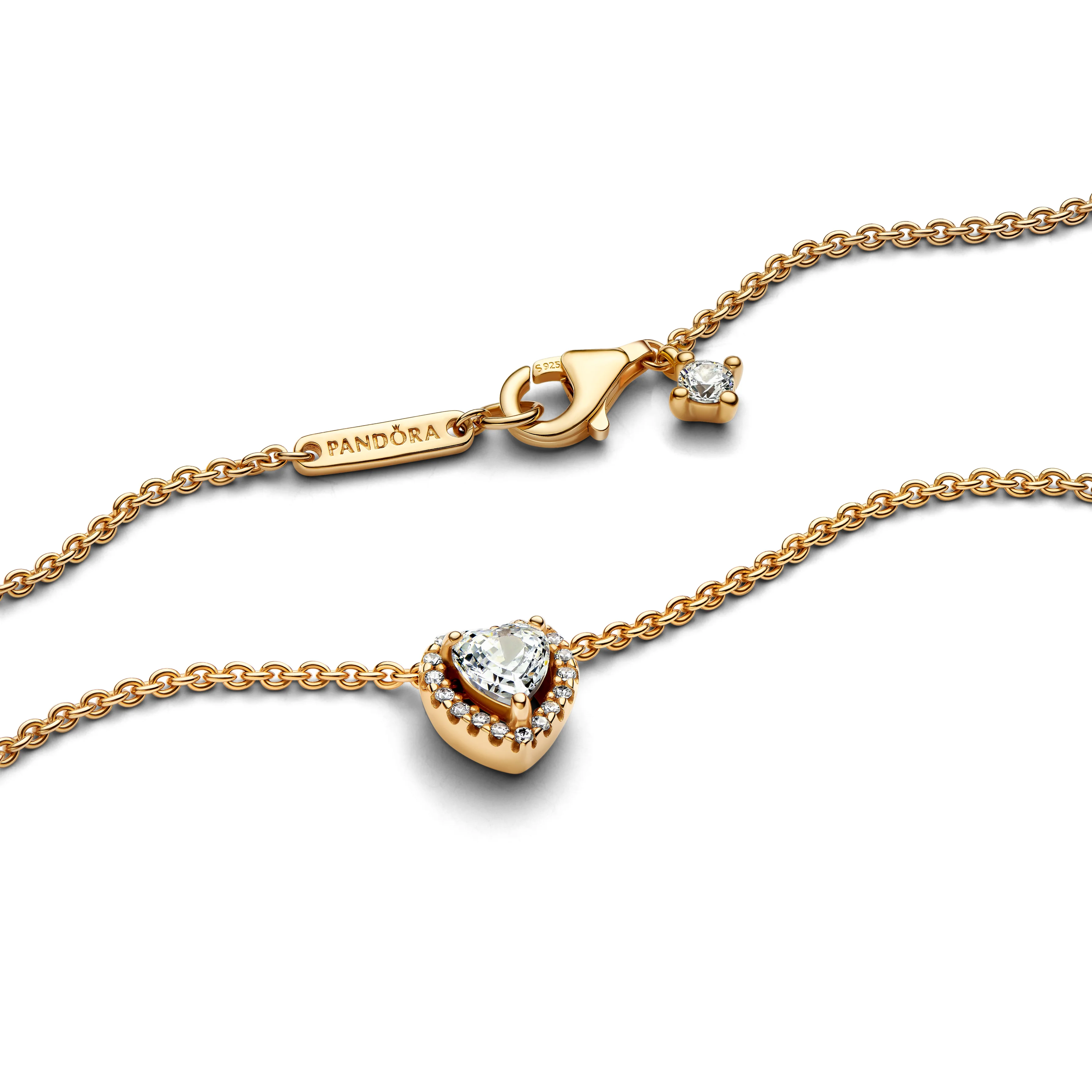 Heart 14K Gold-Plated Collier With Clear Cubic Zirconia - Image 5