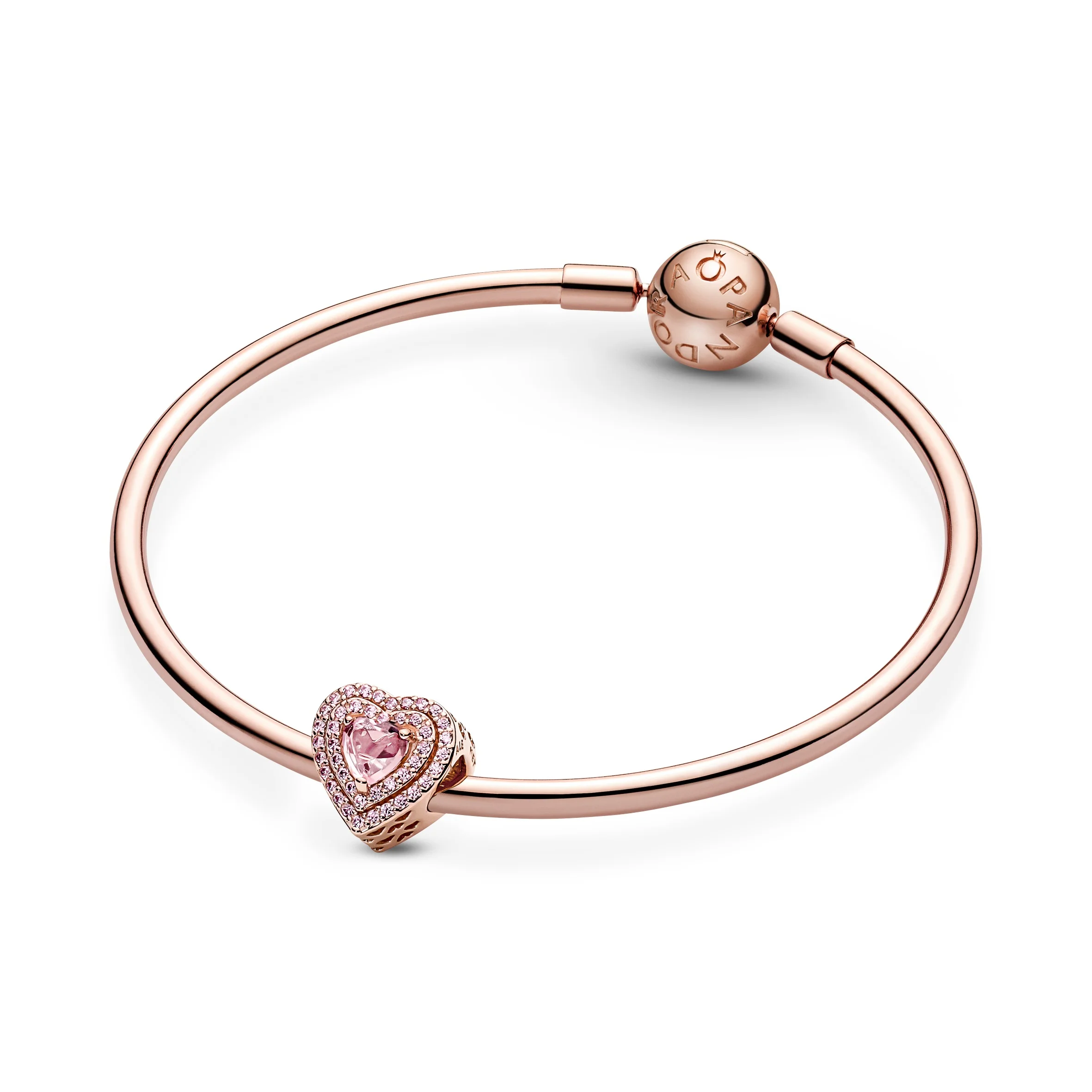 Heart 14K Rose Gold-Plated Charm With Orchid Pink Crystal And Fancy Fairy Tale Pink Cubic Zirconia - Image 4