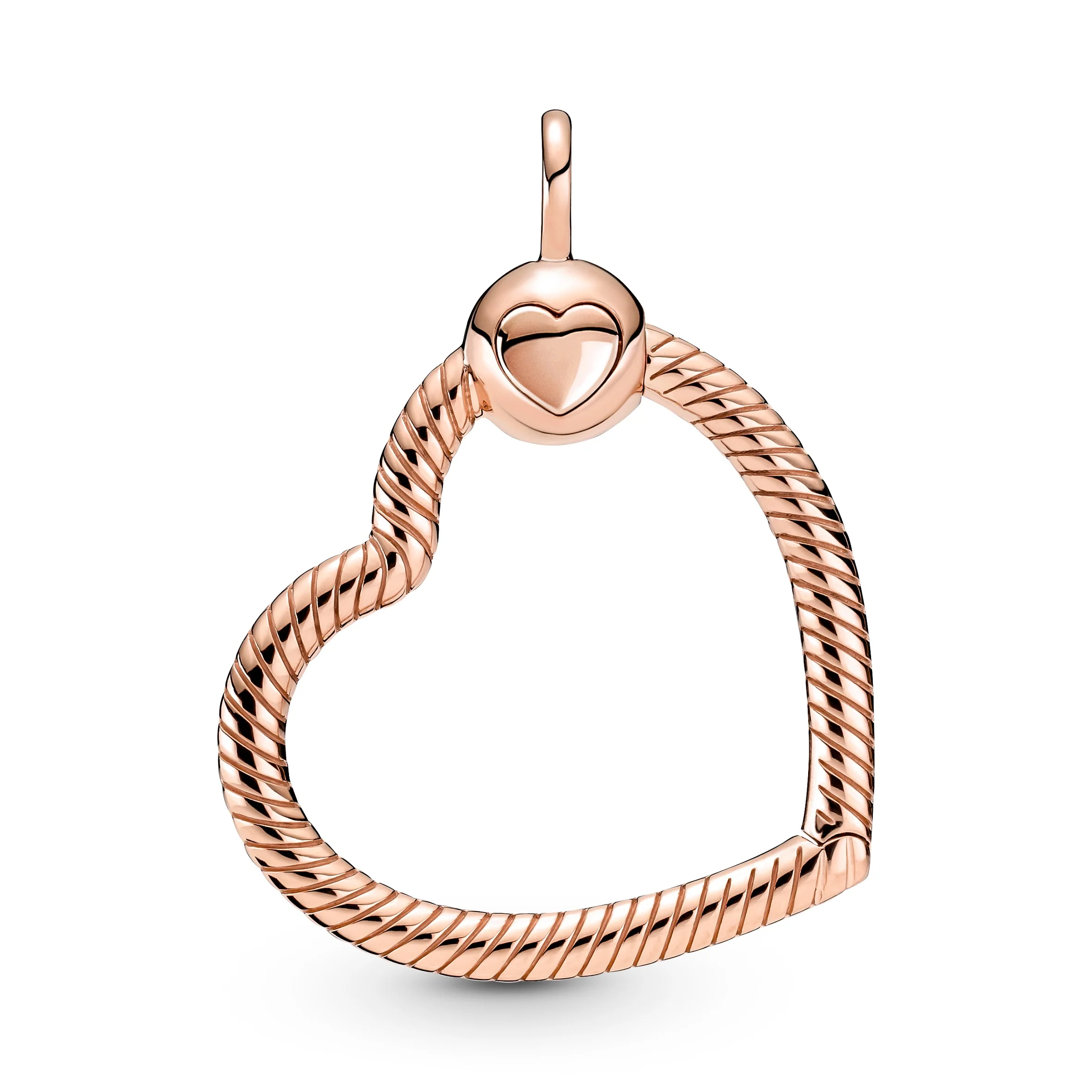 Heart 14K Rose Gold-Plated O Pendant - Image 3