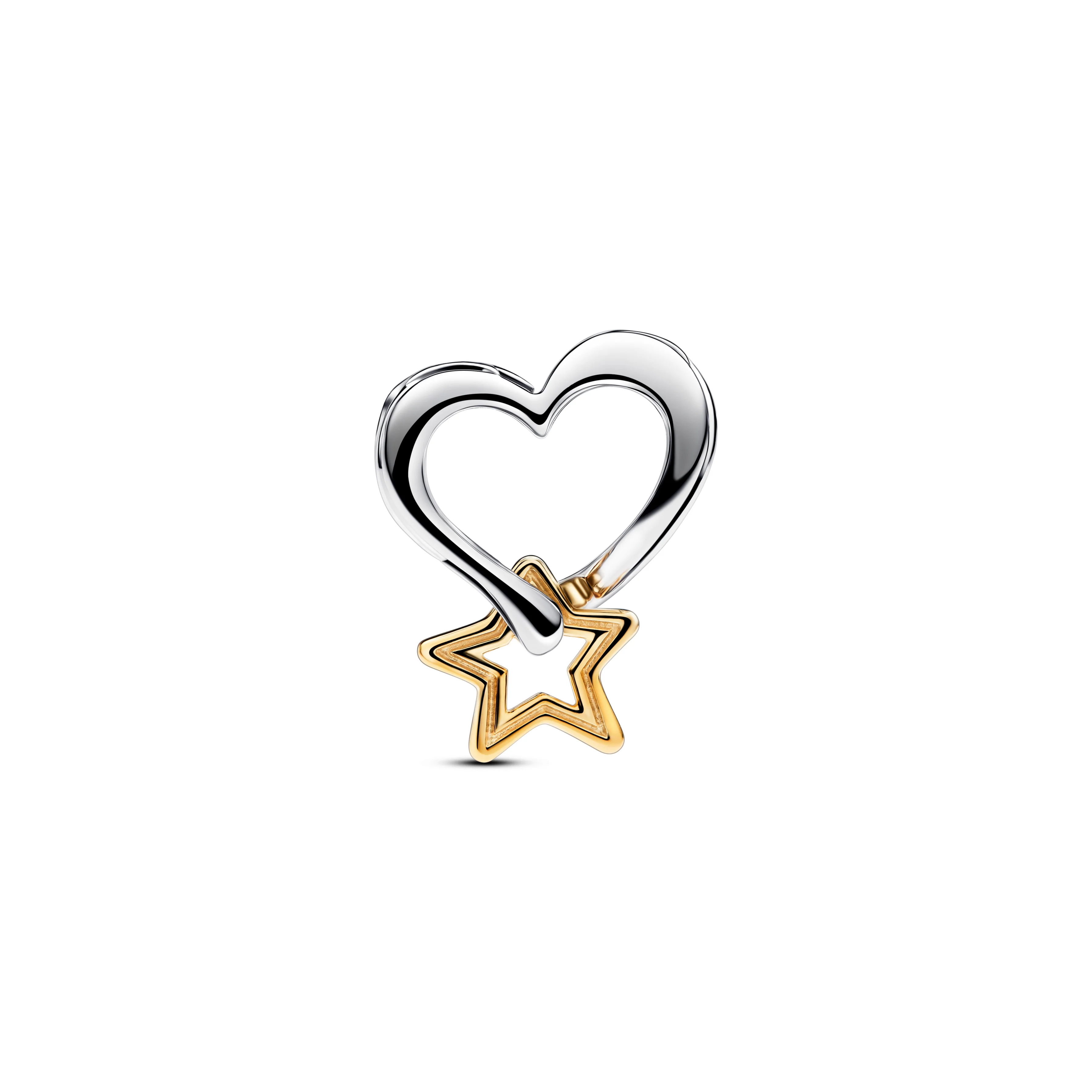 Heart And Star Sterling Silver And 14K Gold-Plated Charm - Image 3