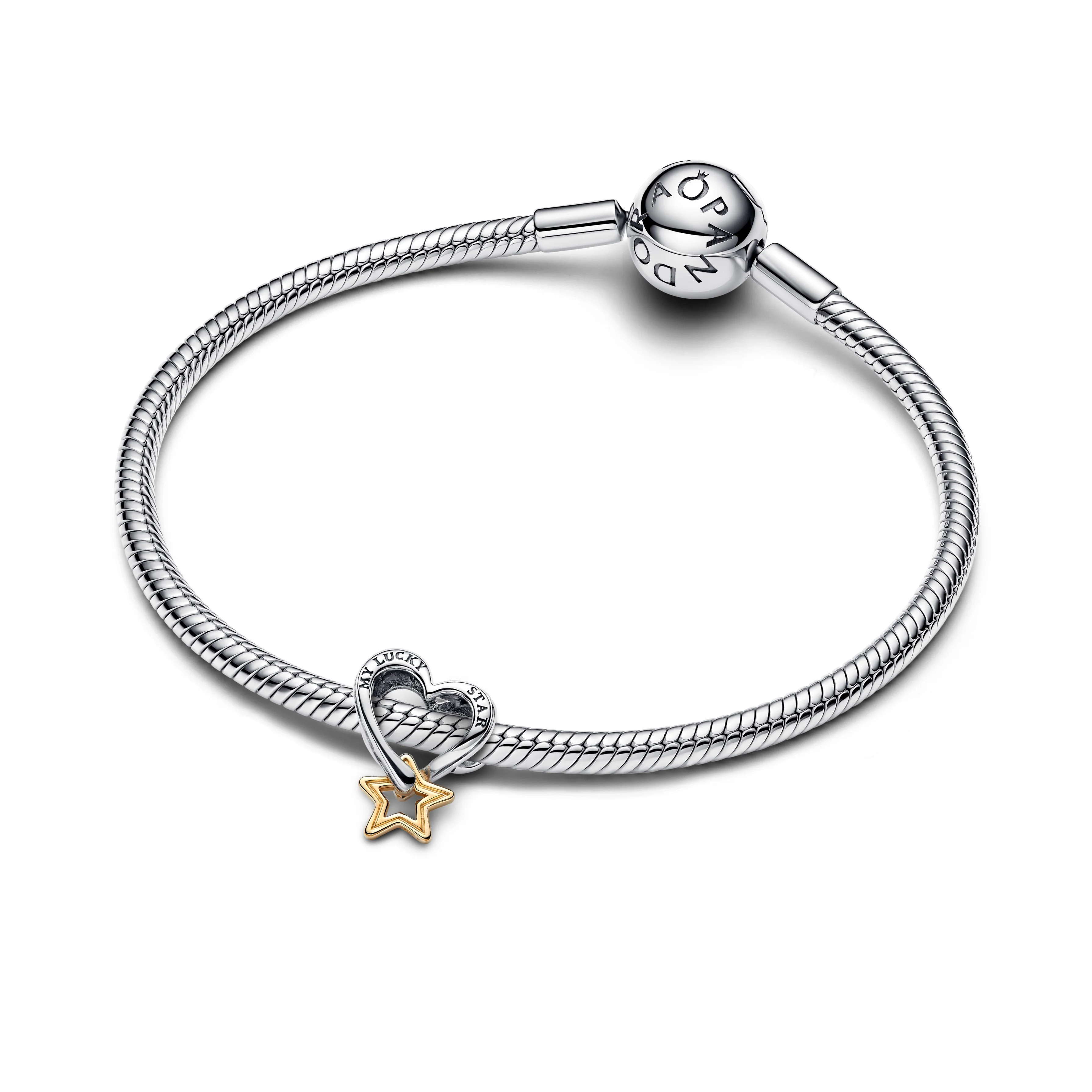 Heart And Star Sterling Silver And 14K Gold-Plated Charm - Image 4