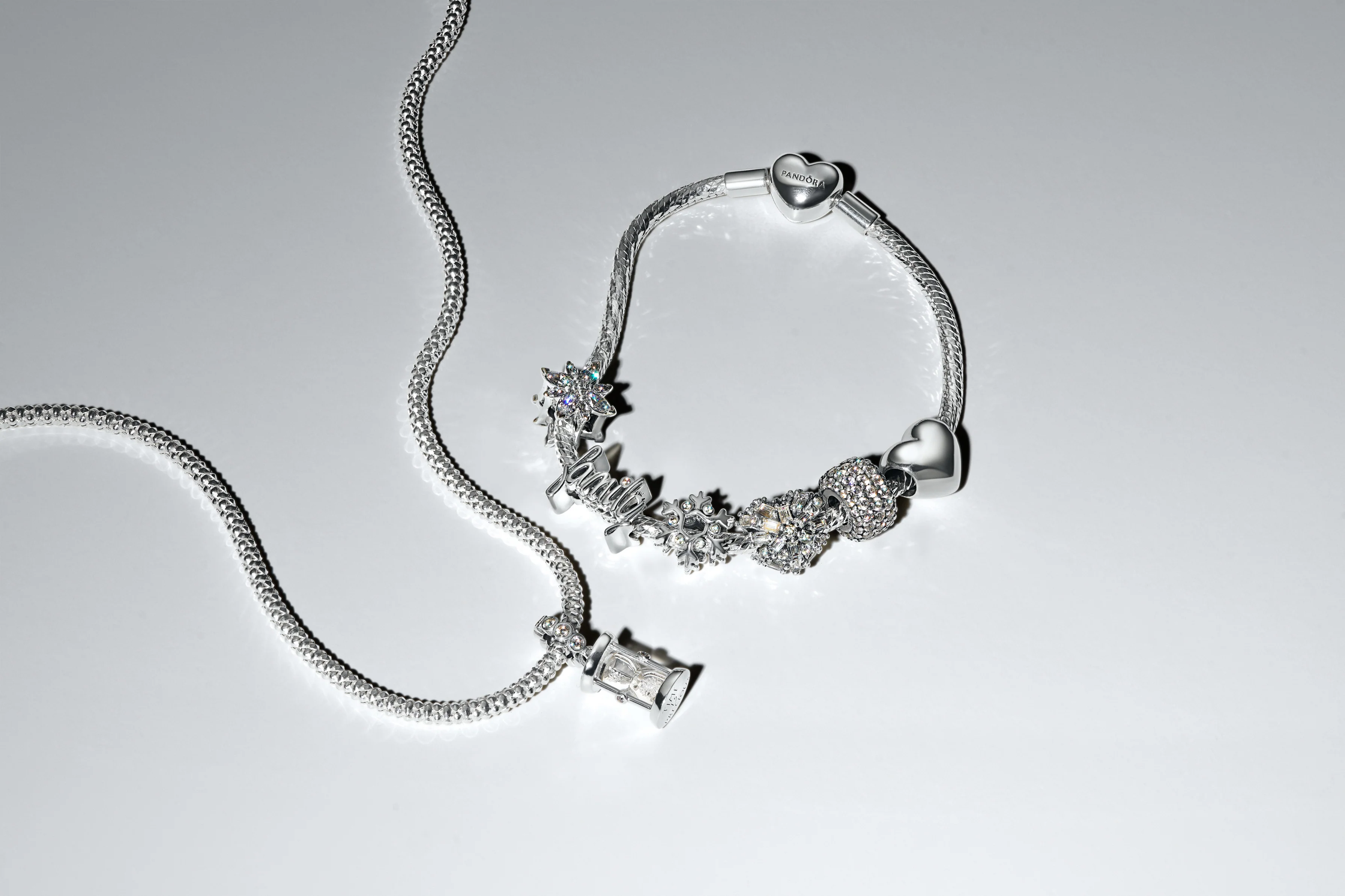 Heart Sterling Silver Charm With Clear Cubic Zirconia - Image 4
