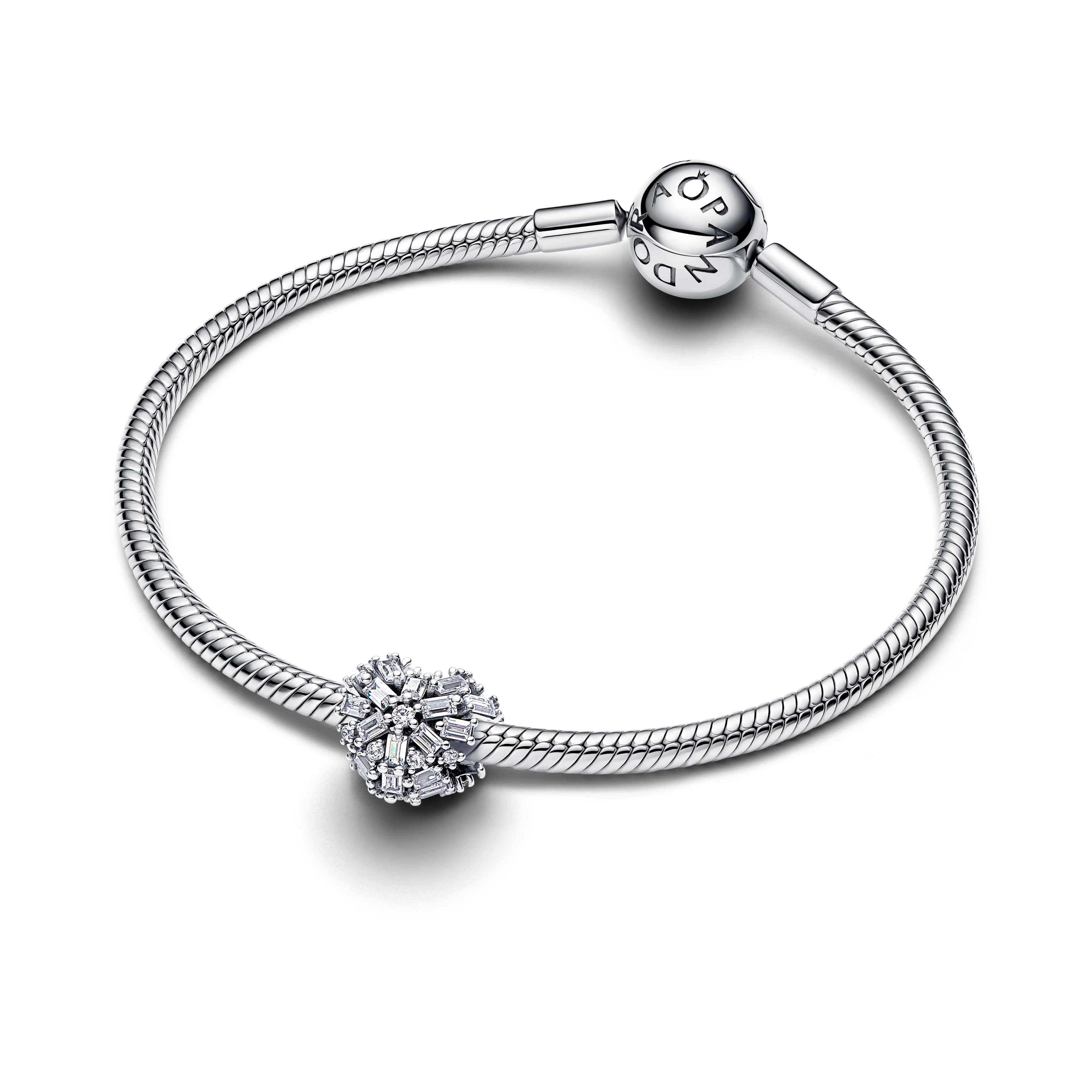 Heart Sterling Silver Charm With Clear Cubic Zirconia - Image 5