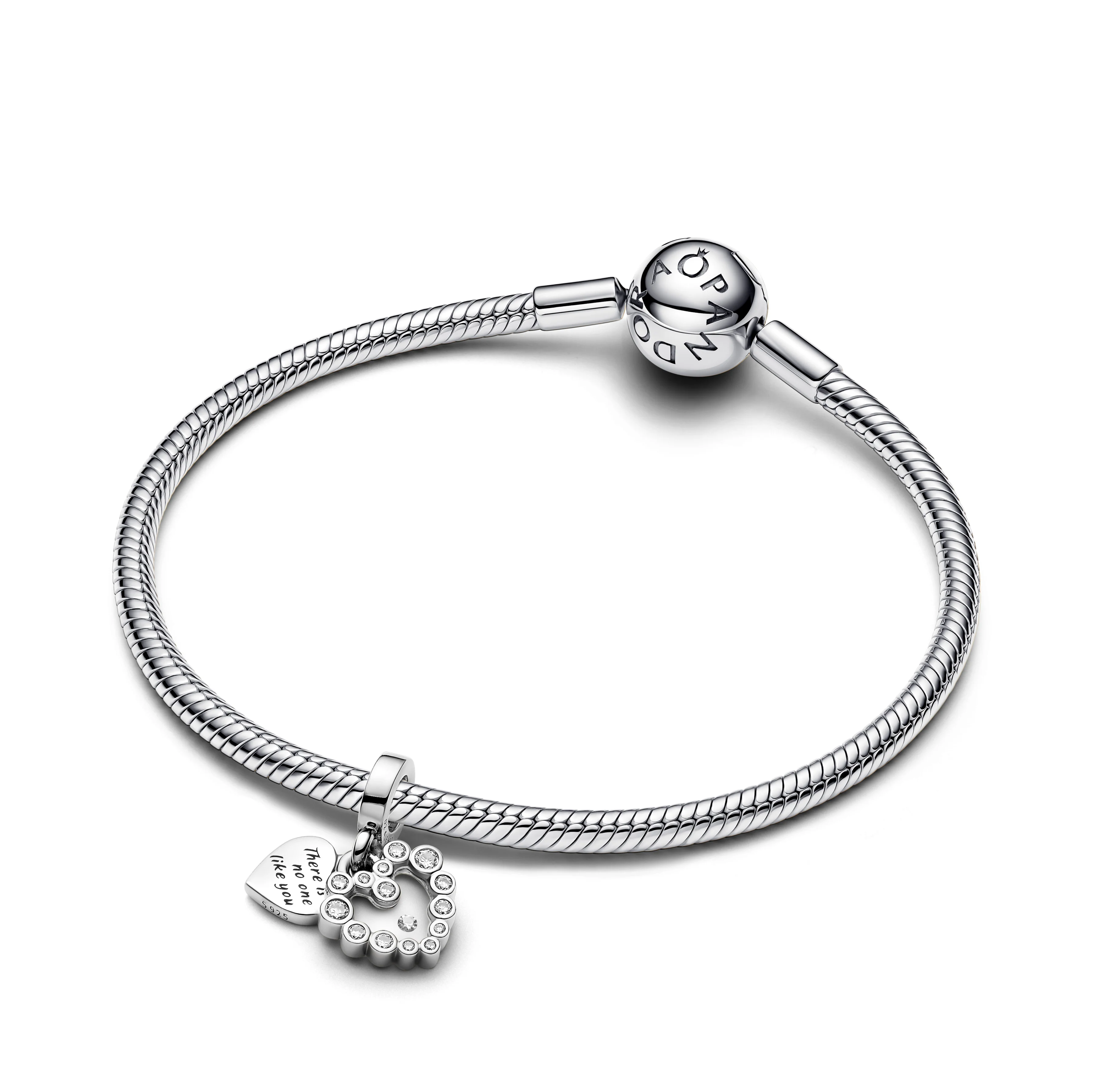 Heart Sterling Silver Double Dangle With Clear Cubic Zirconia And Transparent Resin - Image 4
