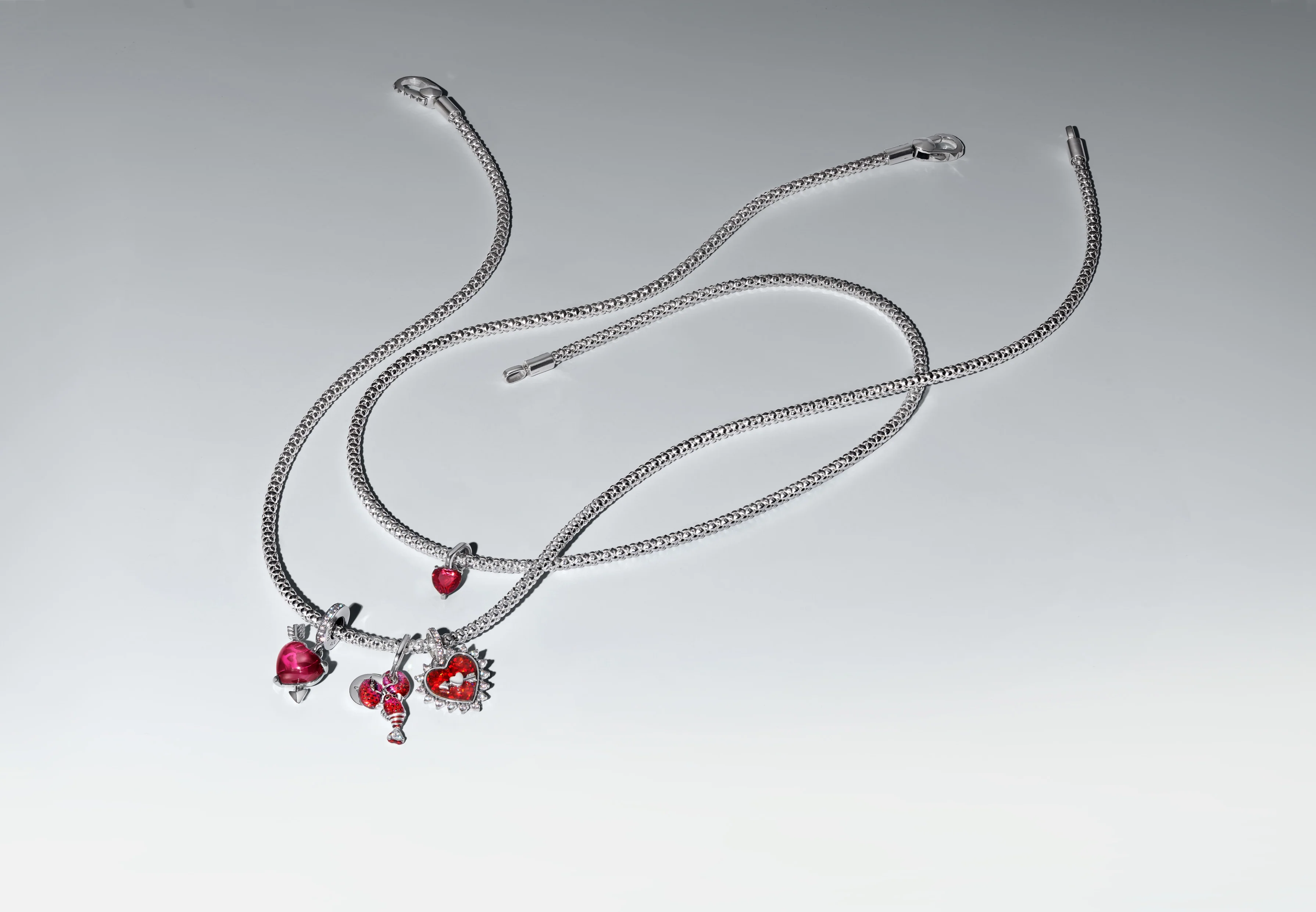 Heart Sterling Silver Mini Dangle With Cherries Jubilee Red Crystal - Image 4