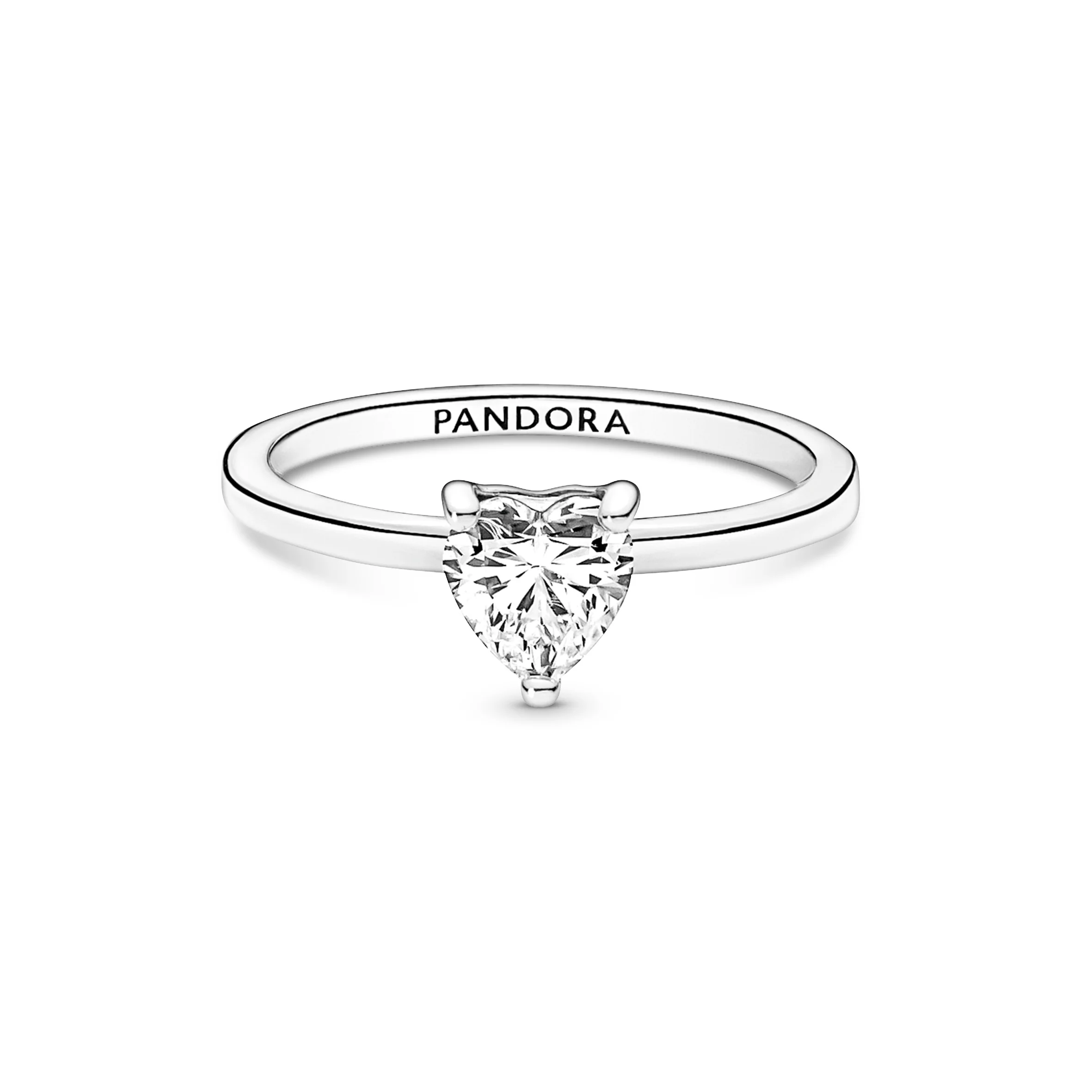 Heart Sterling Silver Ring With Clear Cubic Zirconia - Image 4
