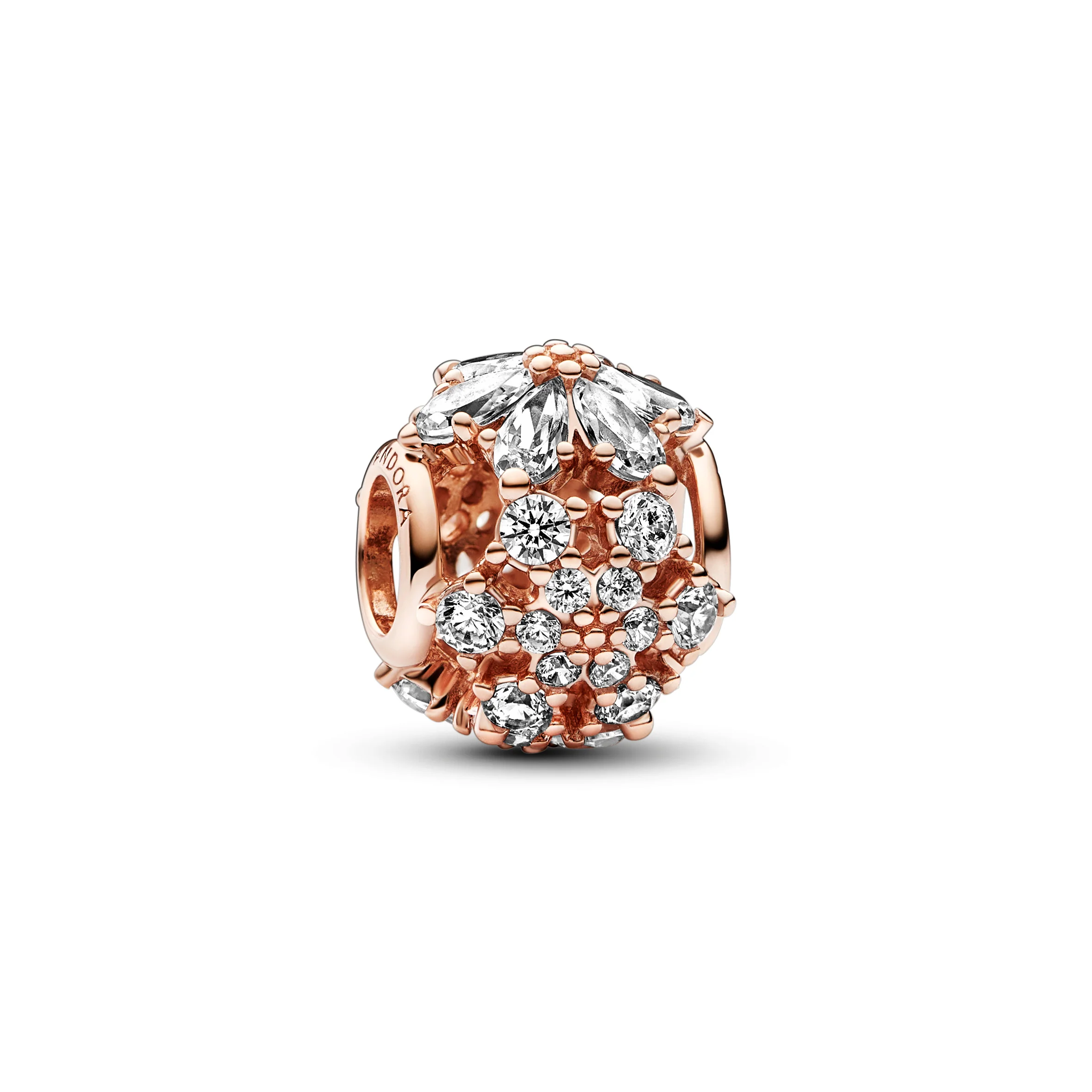 Herbarium Cluster 14K Rose Gold-Plated Charm With Clear Cubic Zirconia - Image 4