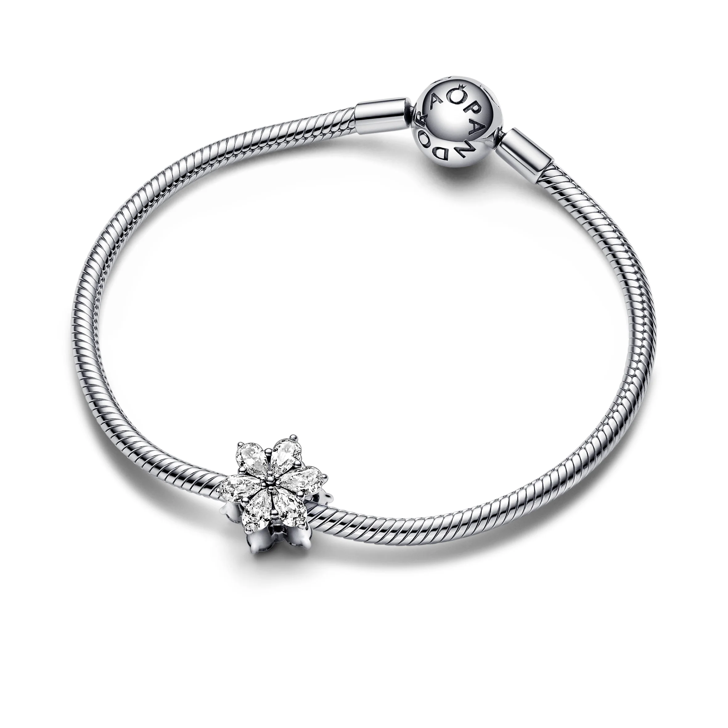 Herbarium Cluster Sterling Silver Charm With Clear Cubic Zirconia - Image 4