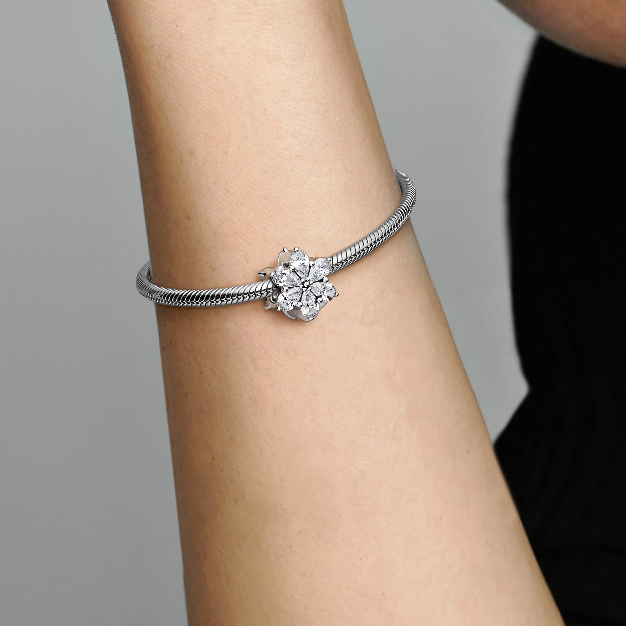 Herbarium Cluster Sterling Silver Charm With Clear Cubic Zirconia - Image 5