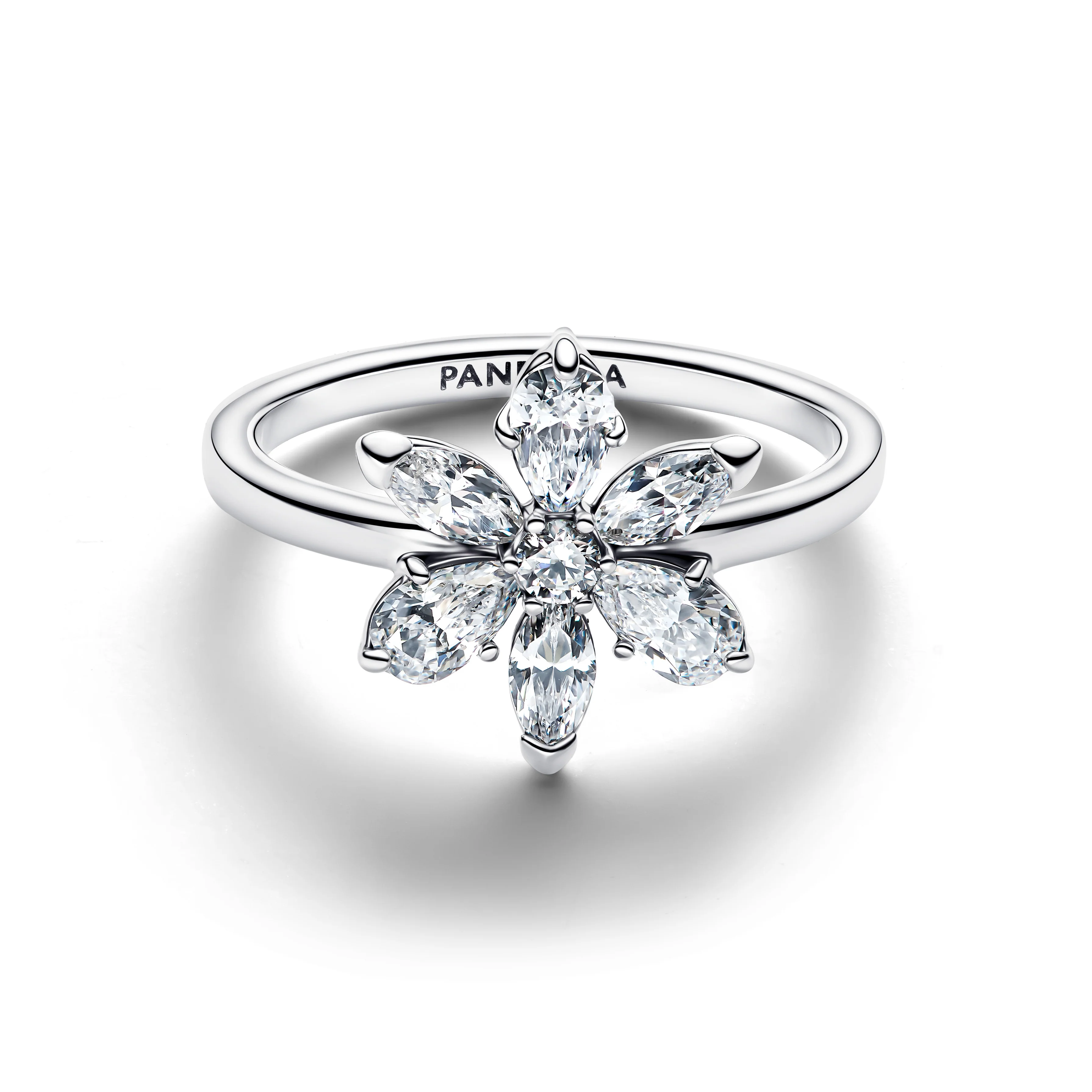 Herbarium Cluster Sterling Silver Ring With Clear Cubic Zirconia - Image 2