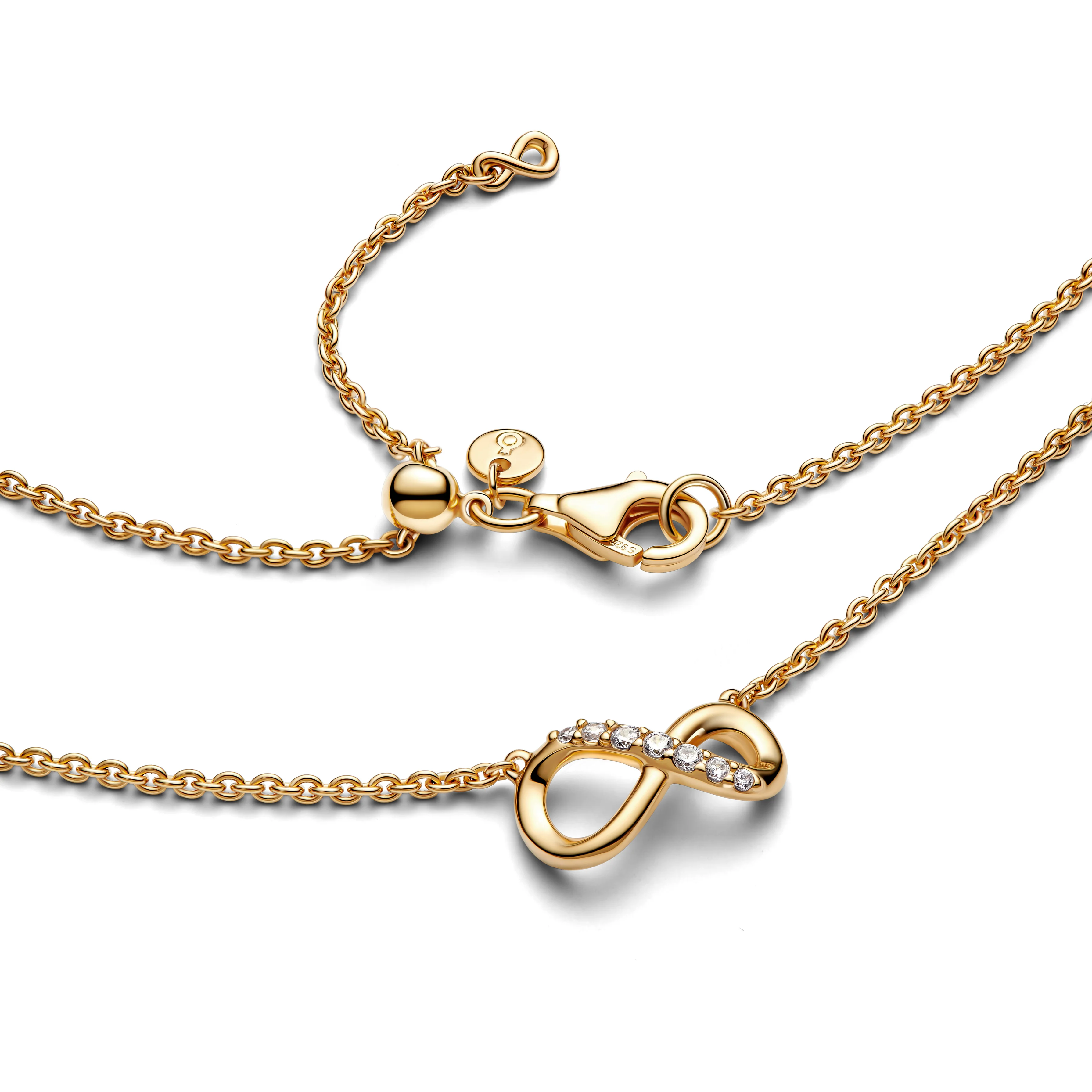 Infinity 14K Gold-Plated Collier With Clear Cubic Zirconia - Image 4