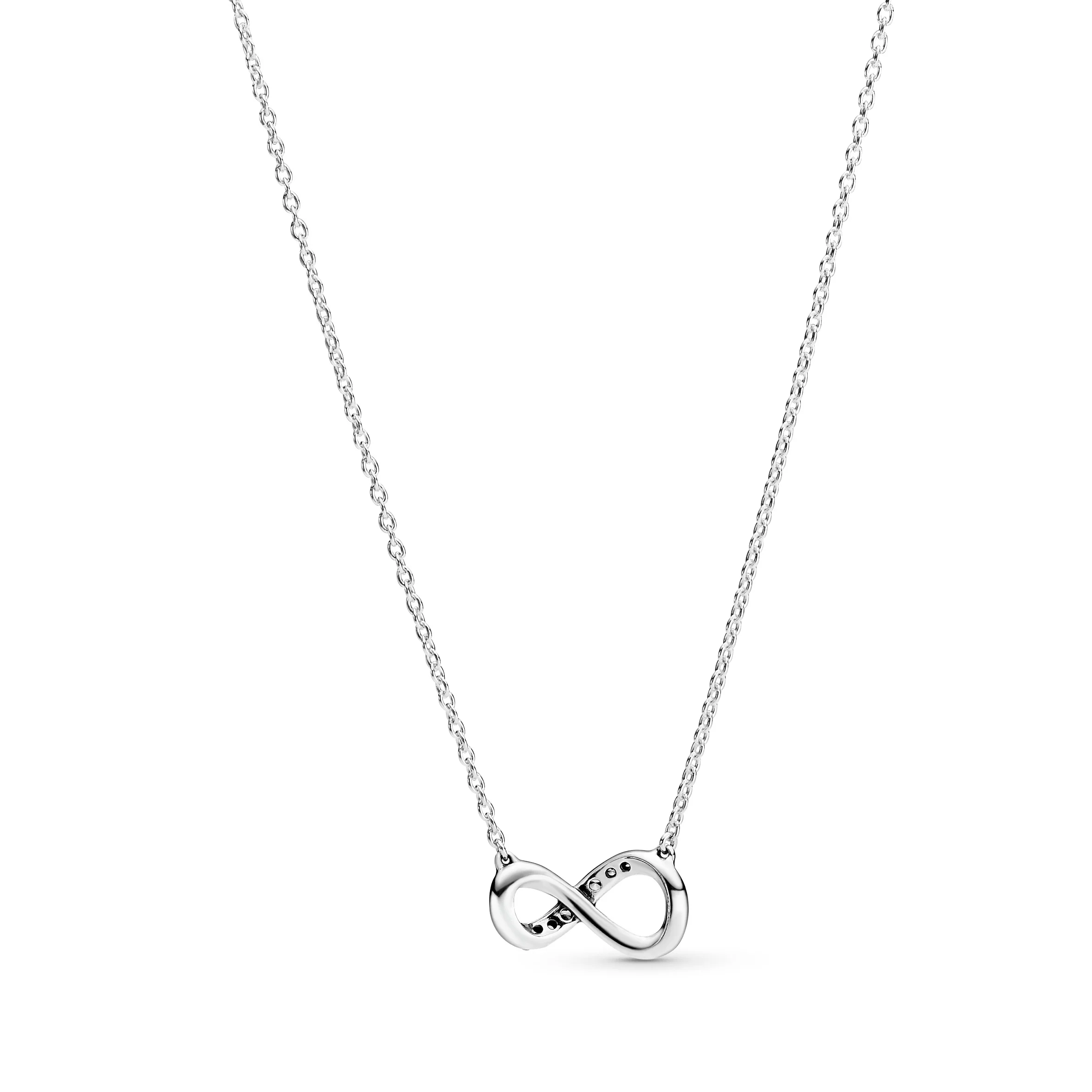 Infinity Sterling Silver Collier With Clear Cubic Zirconia - Image 3
