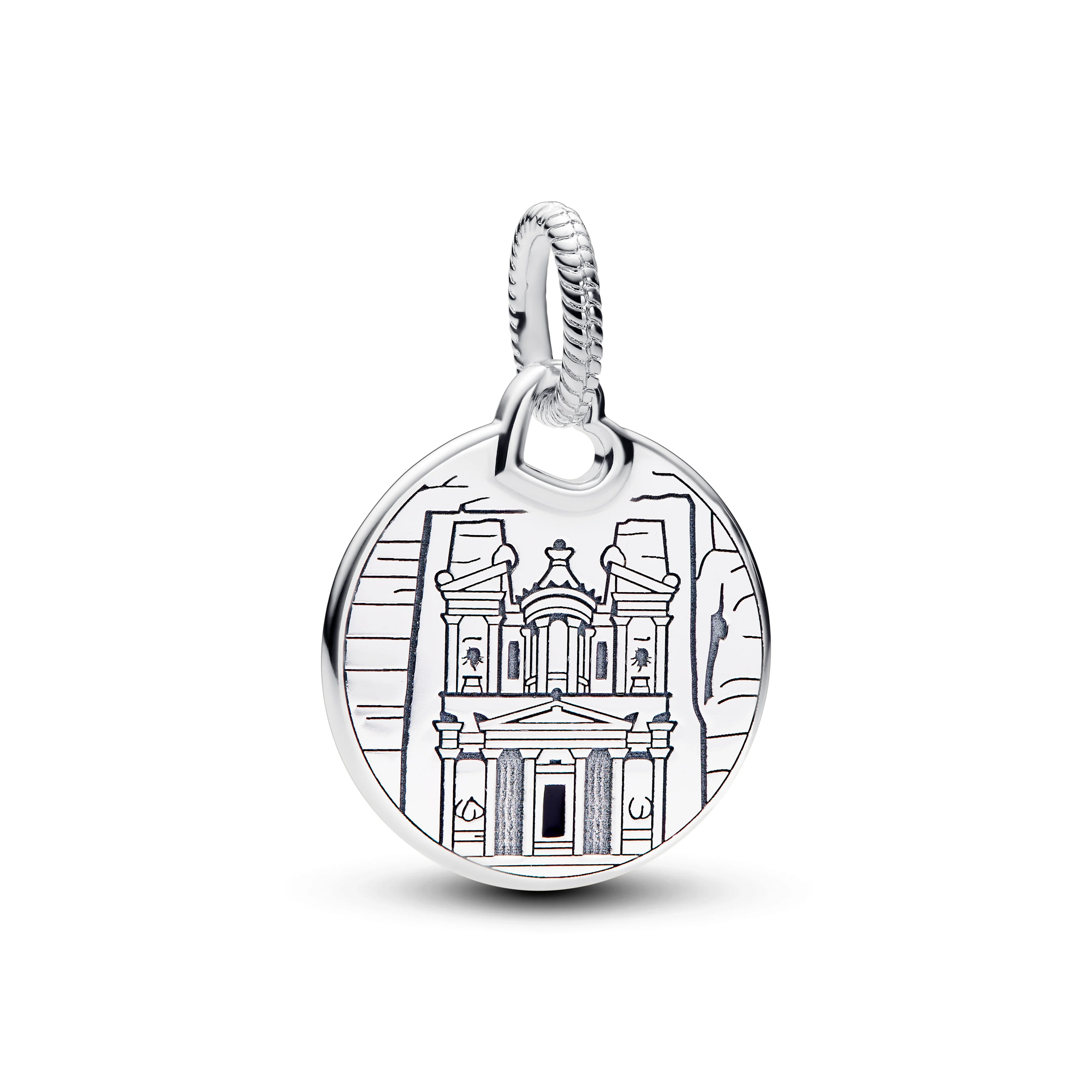 Jordan Temple Sterling Silver Dangle With Black Enamel