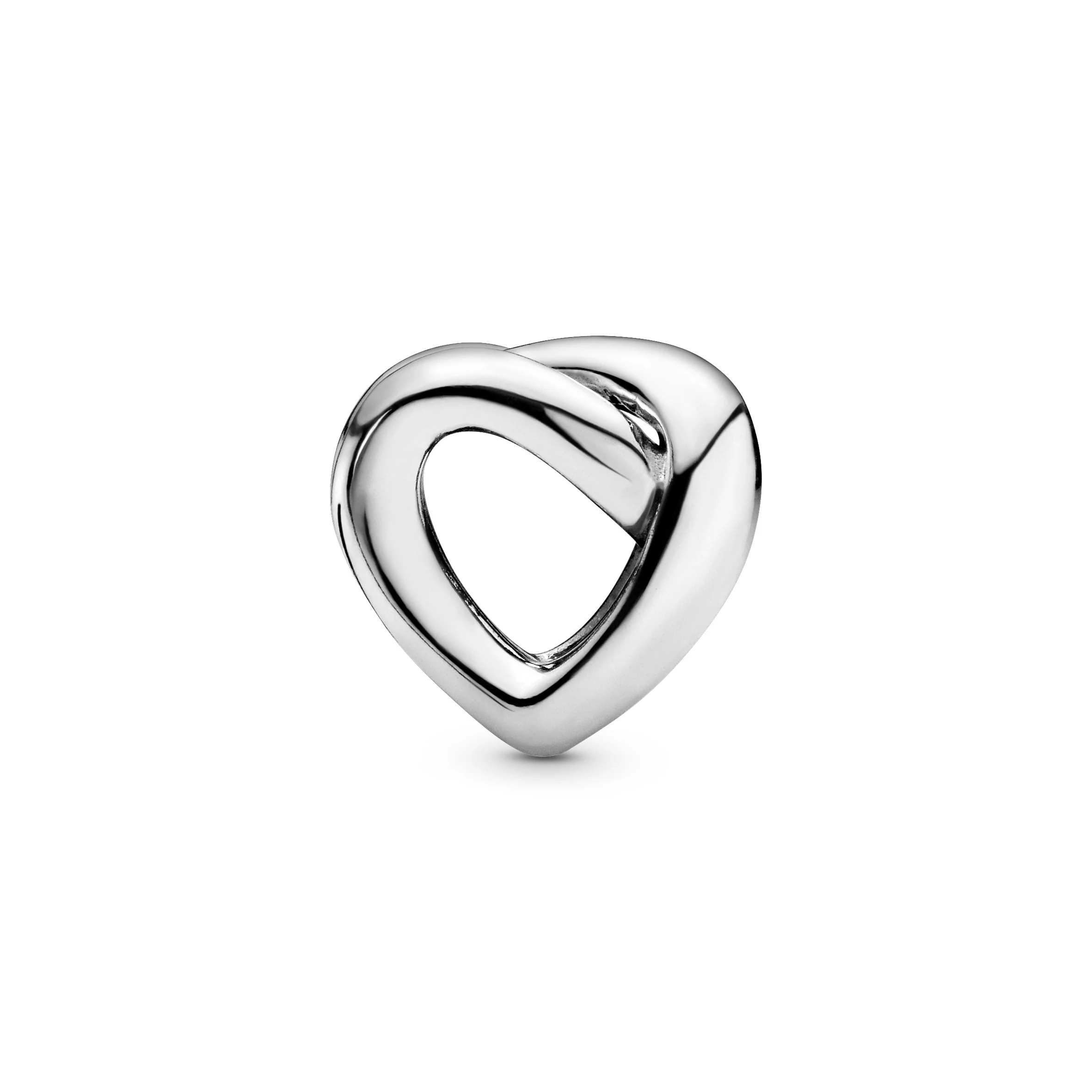 Knotted Heart Silver Charm