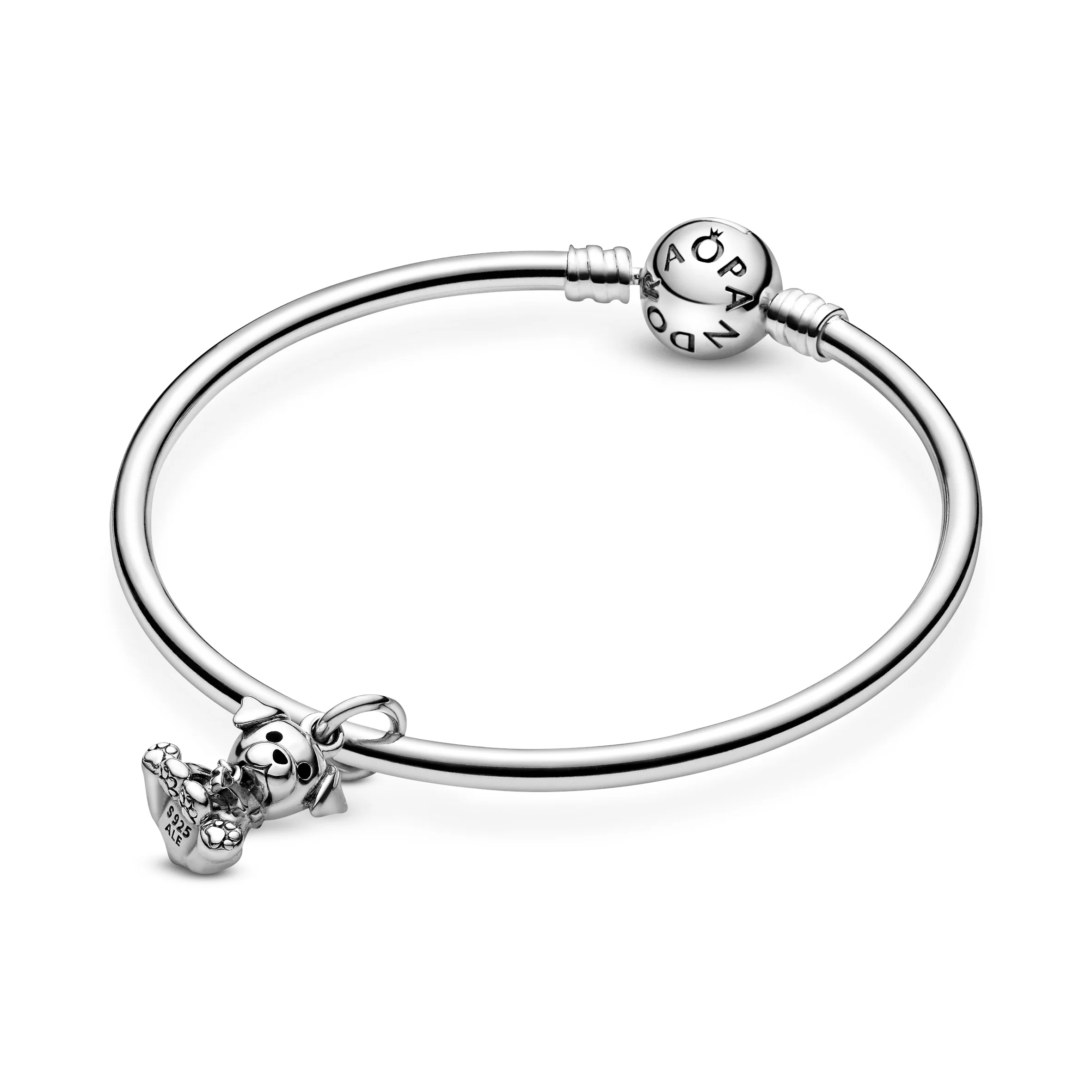 Labrador Dog Silver Dangle With Black Enamel - Image 5