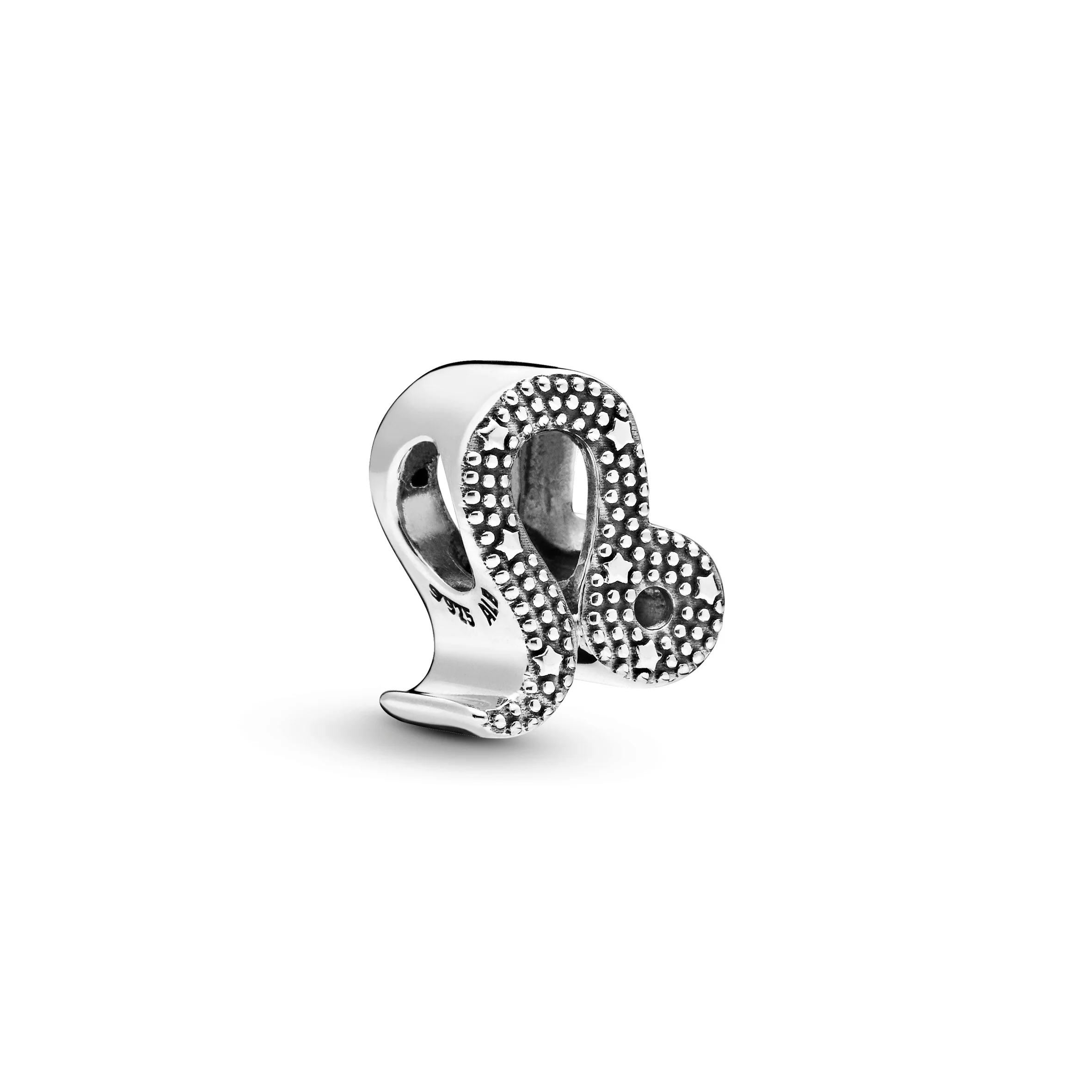 Leo Sterling Silver Charm With Clear Cubic Zirconia - Image 4