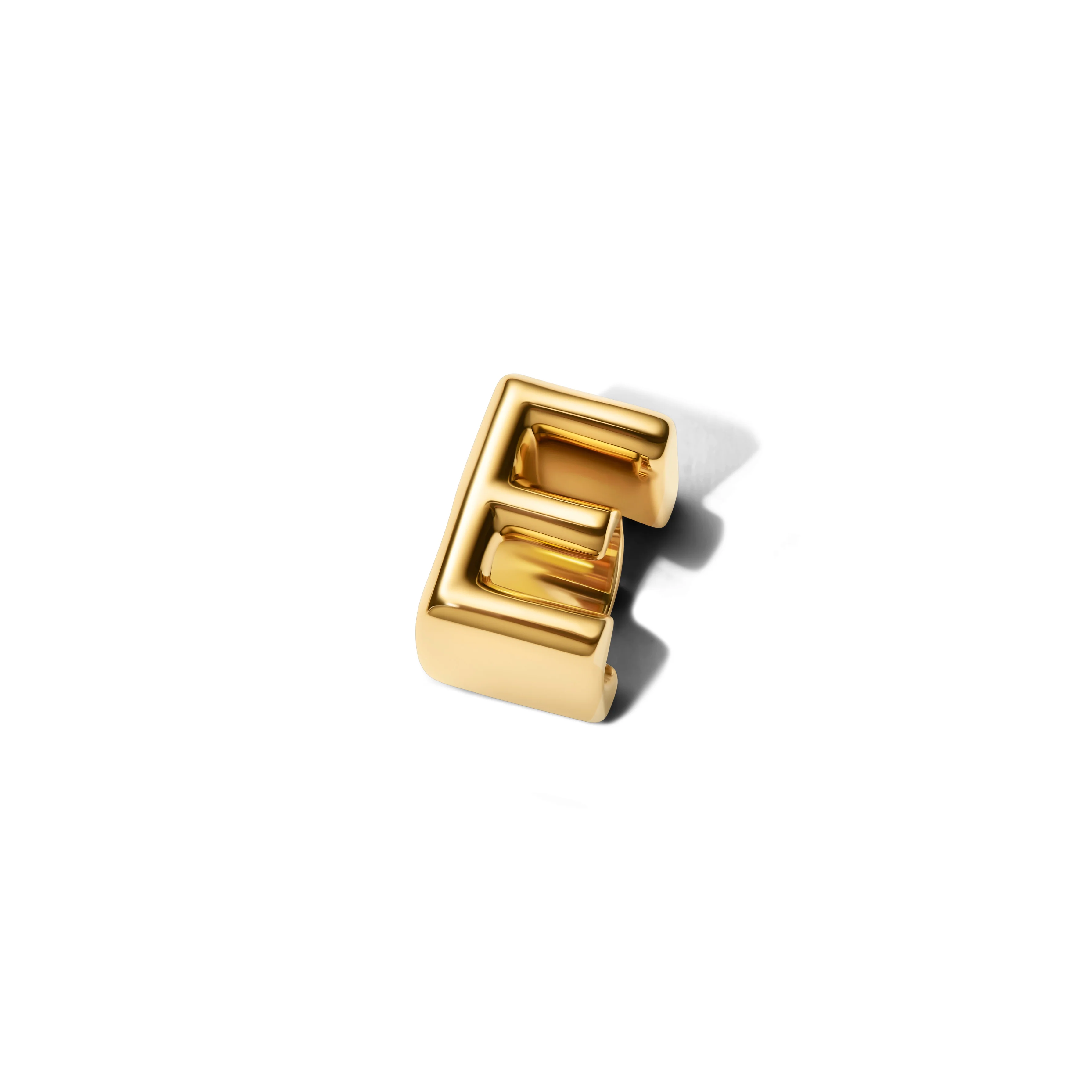 Letter E 14K Gold-Plated Charm - Image 5
