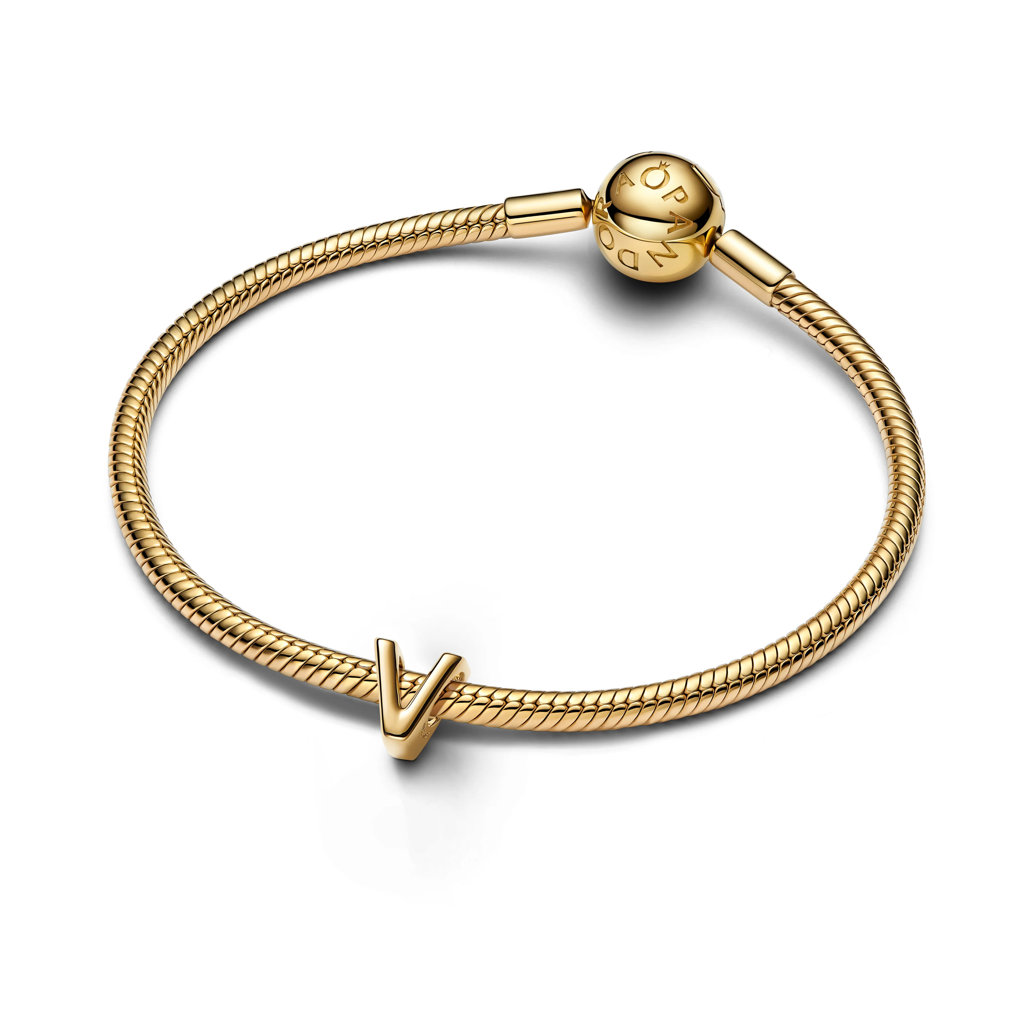 Letter V 14K Gold-Plated Charm - Image 3