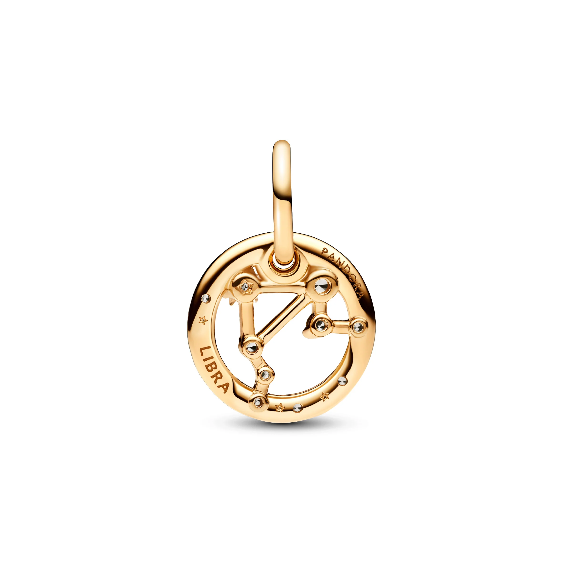 Libra Zodiac 14K Gold-Plated Dangle With Clear Cubic Zirconia - Image 4