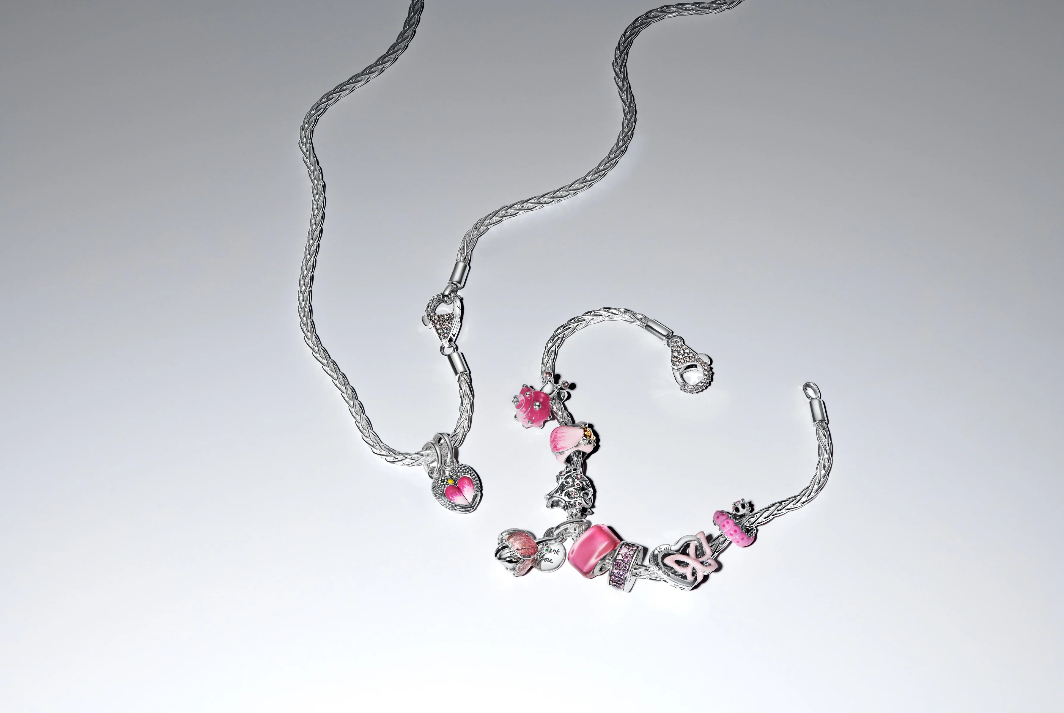 Magnetic Love Birds Sterling Silver Splittable Dangle With Royal Green Crystal, Yellow And Shaded Pink Enamel - Image 6