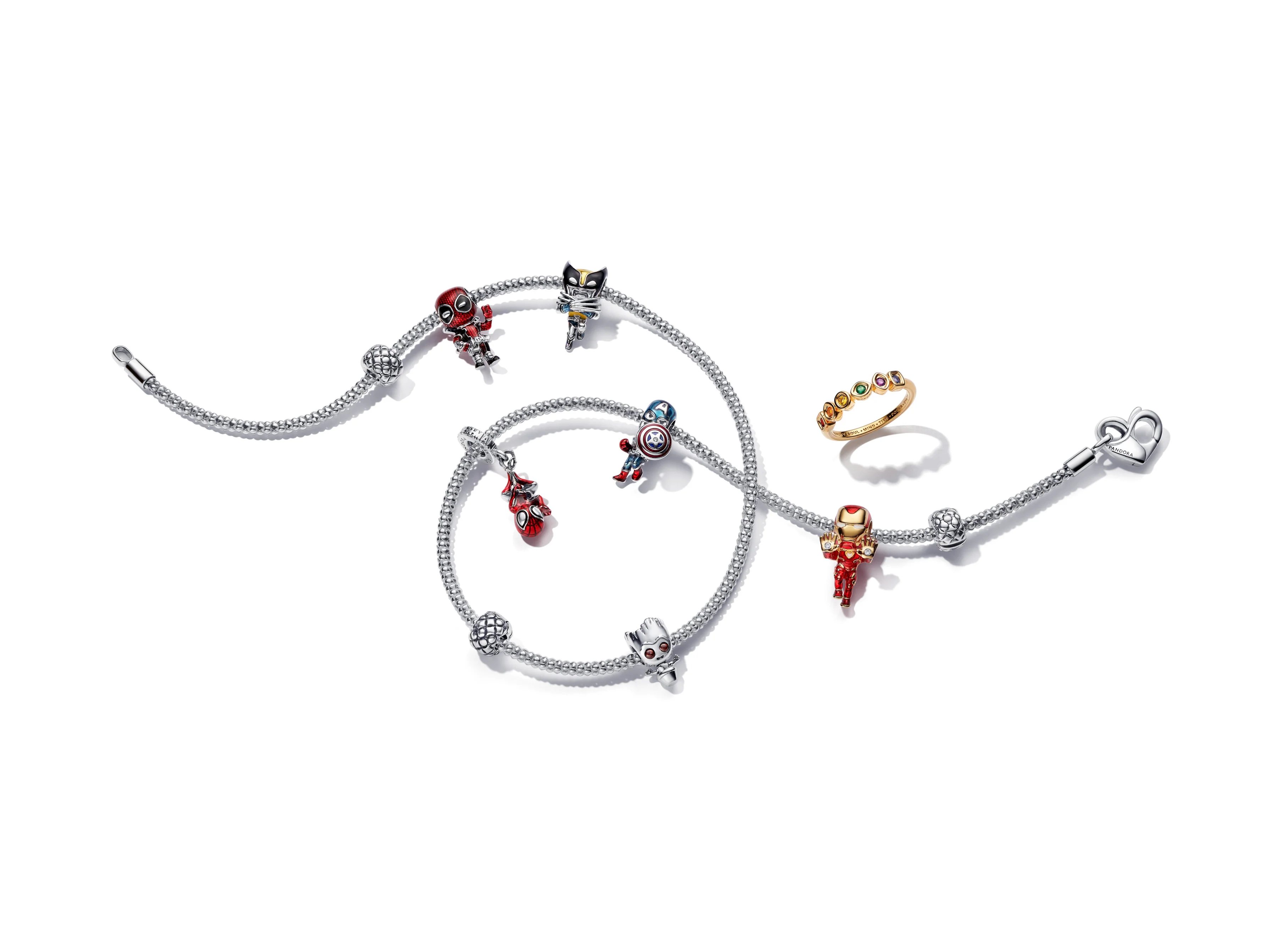 Marvel Captain America Sterling Silver Charm With Clear And Red Cubic Zirconia, Red And Blue Enamel - Image 6