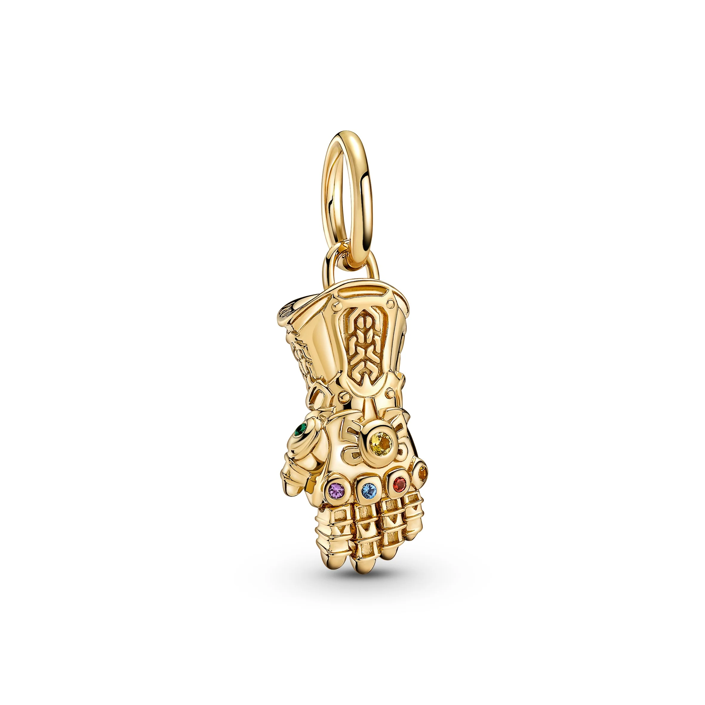 Marvel Infinity Gauntlet 14K Gold-Plated Dangle With Royal Green, Royal Blue, Salsa Red, Royal Purple, Blazing Yellow And Honey Coloured Cry