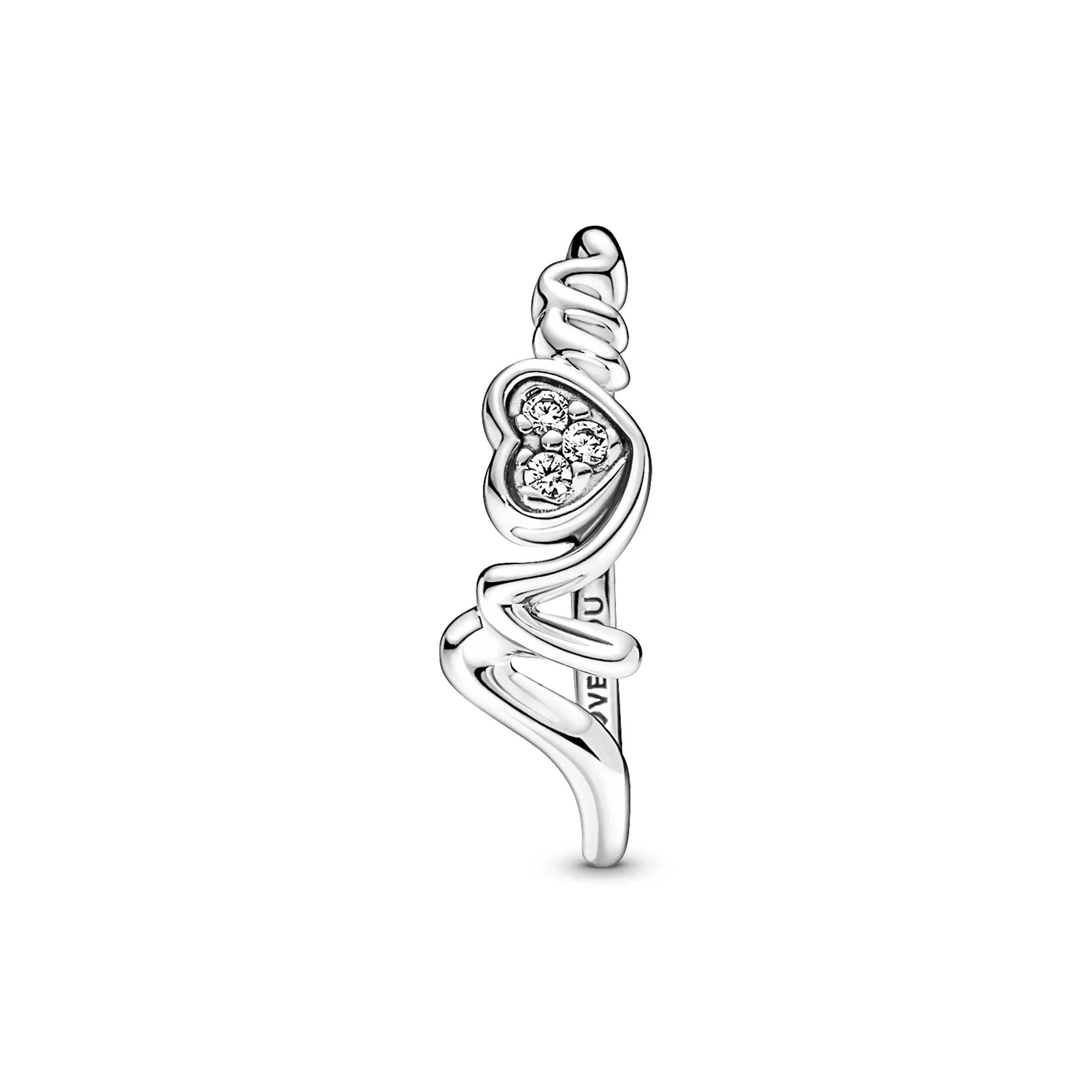 Mom Sterling Silver Ring With Clear Cubic Zirconia - Image 4