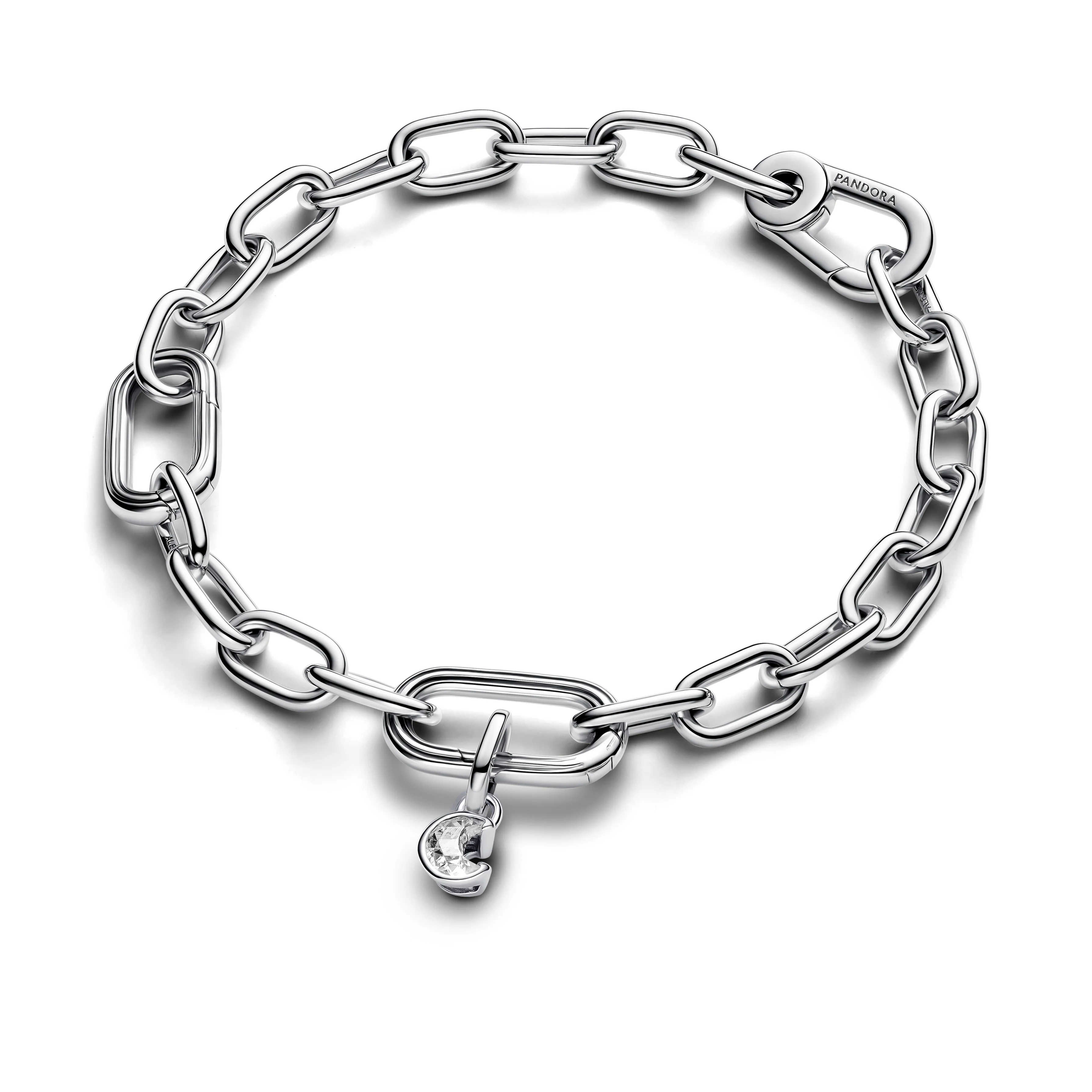 Moon Sterling Silver Mini Dangle With Clear Cubic Zirconia - Image 5