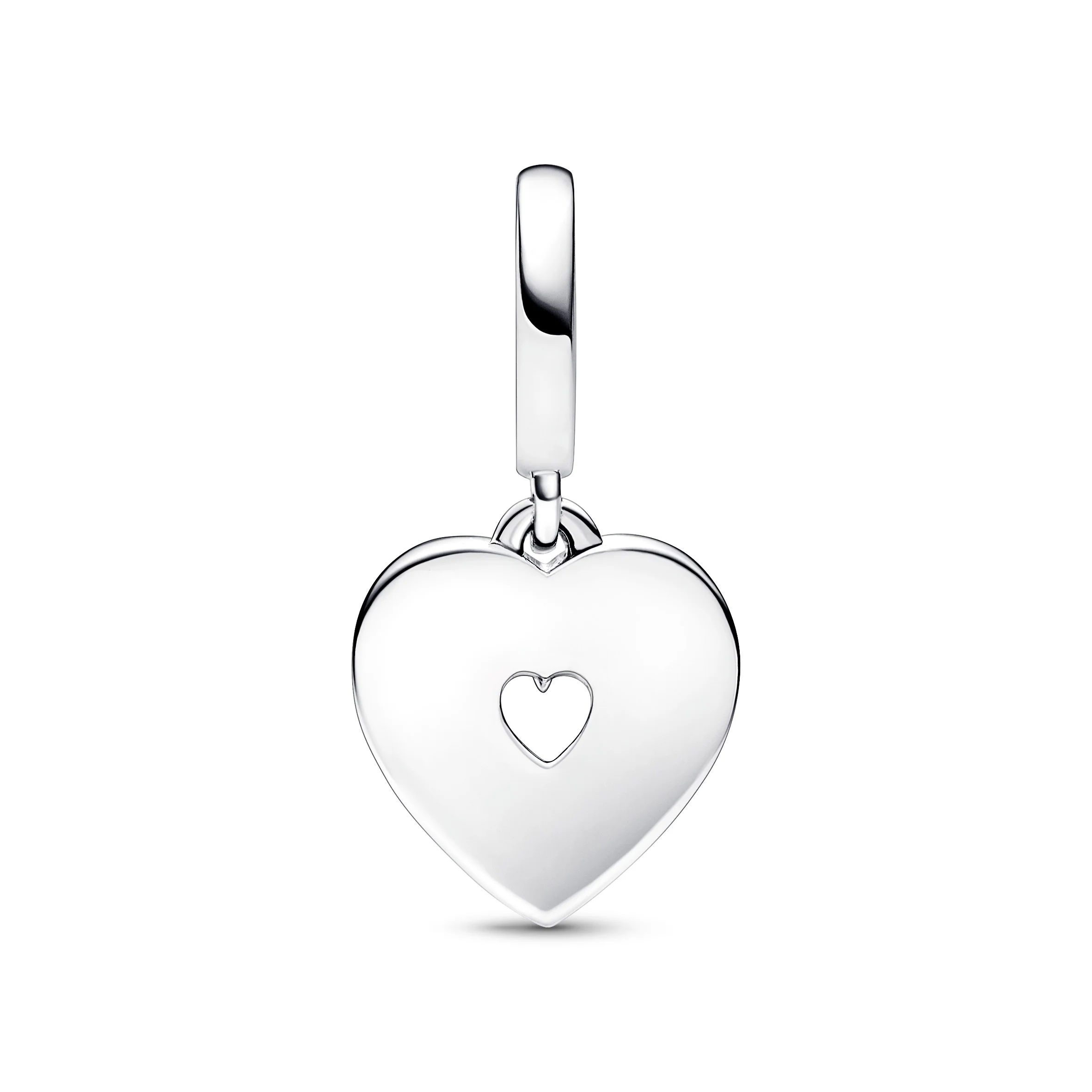 Mum Heart Sterling Silver Double Dangle With Bioresin Man-Made Mother Of Pearl And Clear Cubic Zirconia - Image 3