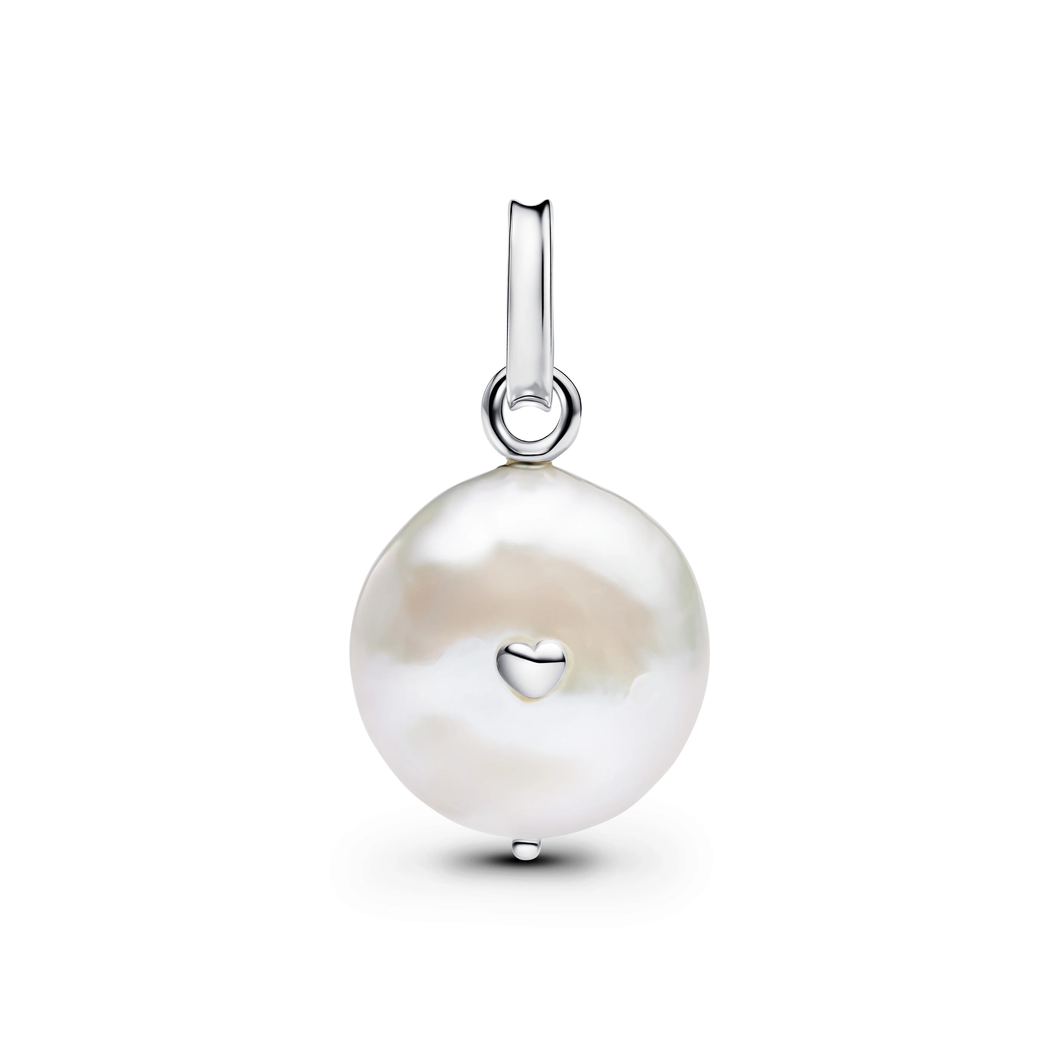 Mum Sterling Silver Dangle With White Treated Freshwater Cultured Baroque Pearl And Clear Cubic Zirconia - Image 3
