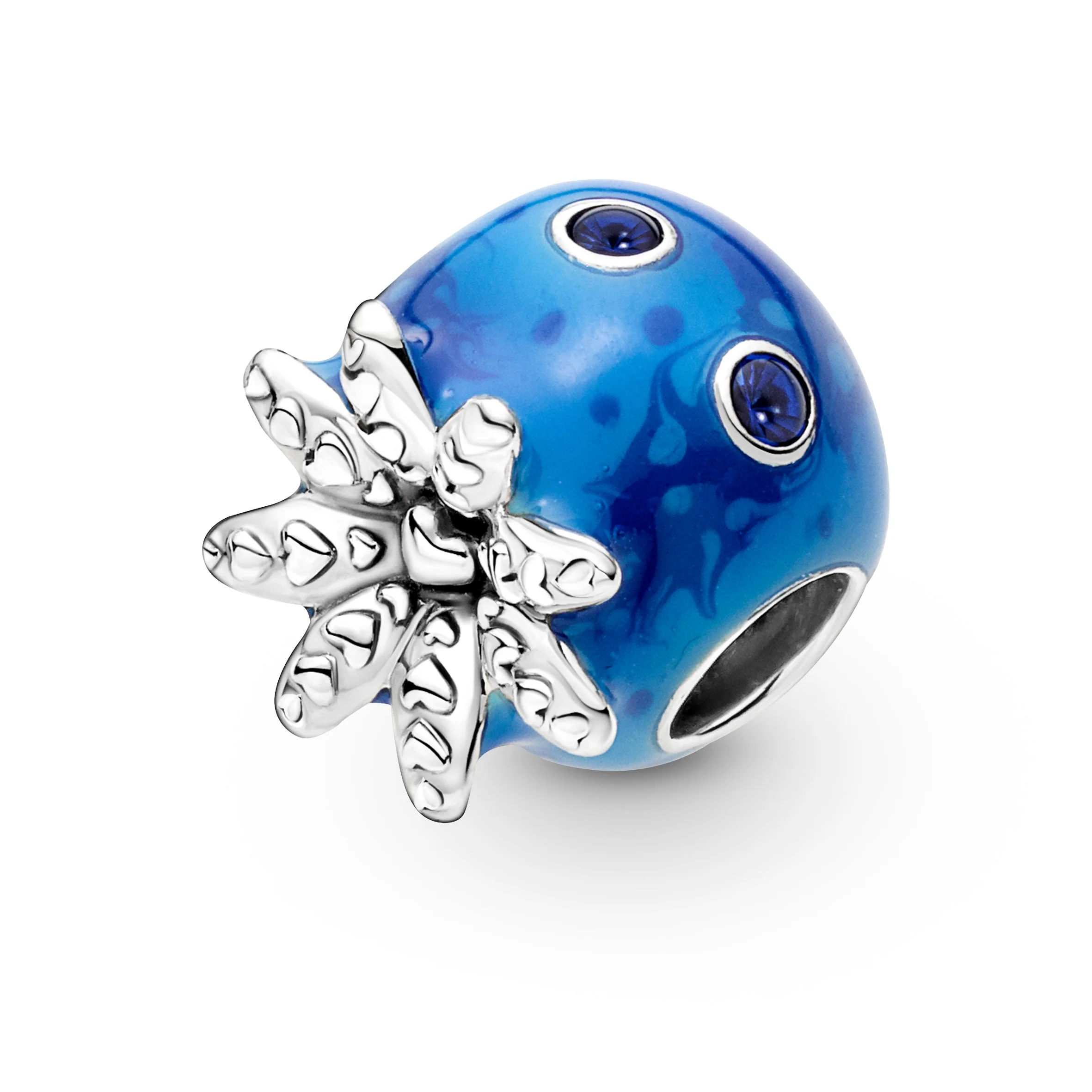 Octopus Sterling Silver Charm With True Blue Crystal And Blue Enamel - Image 5