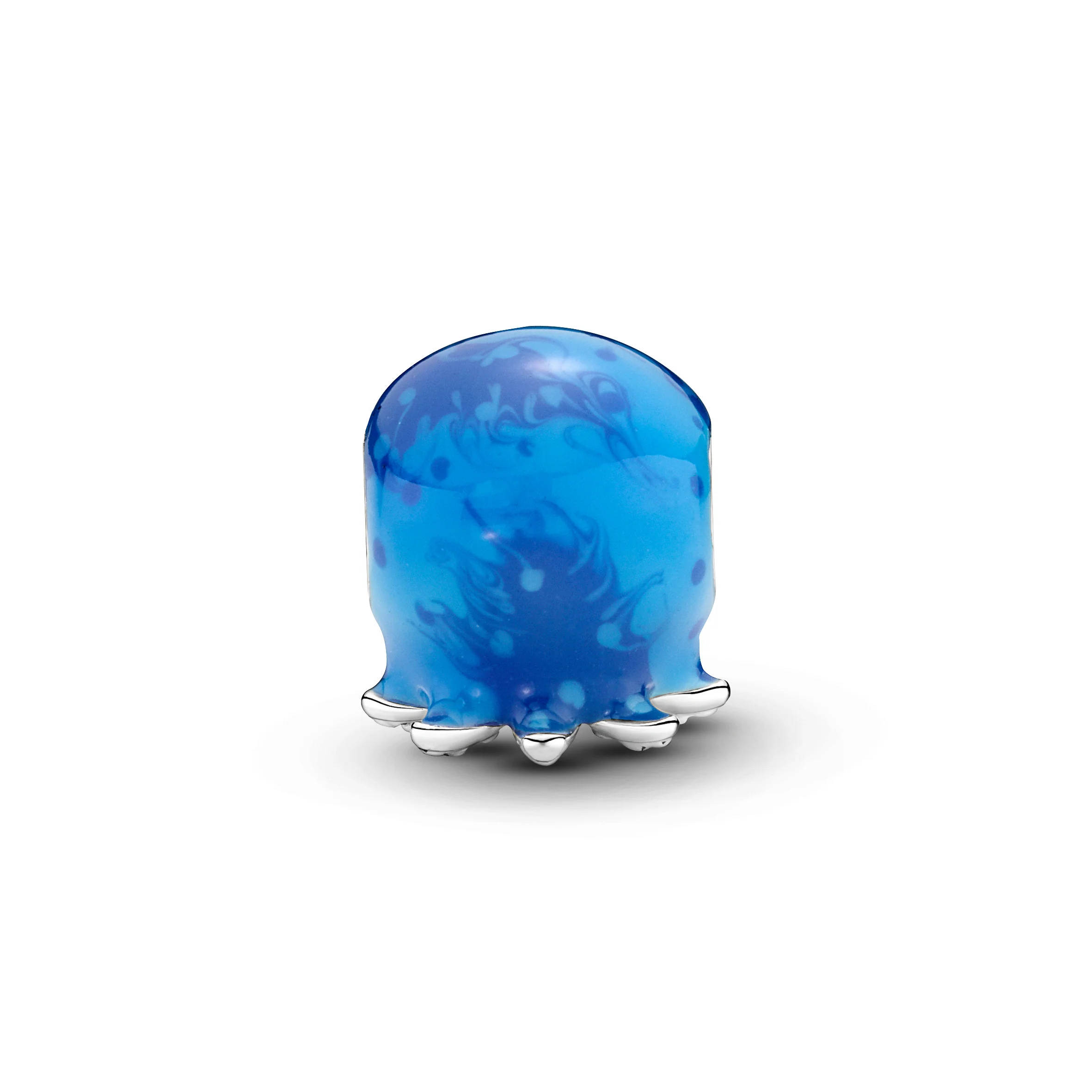 Octopus Sterling Silver Charm With True Blue Crystal And Blue Enamel - Image 6
