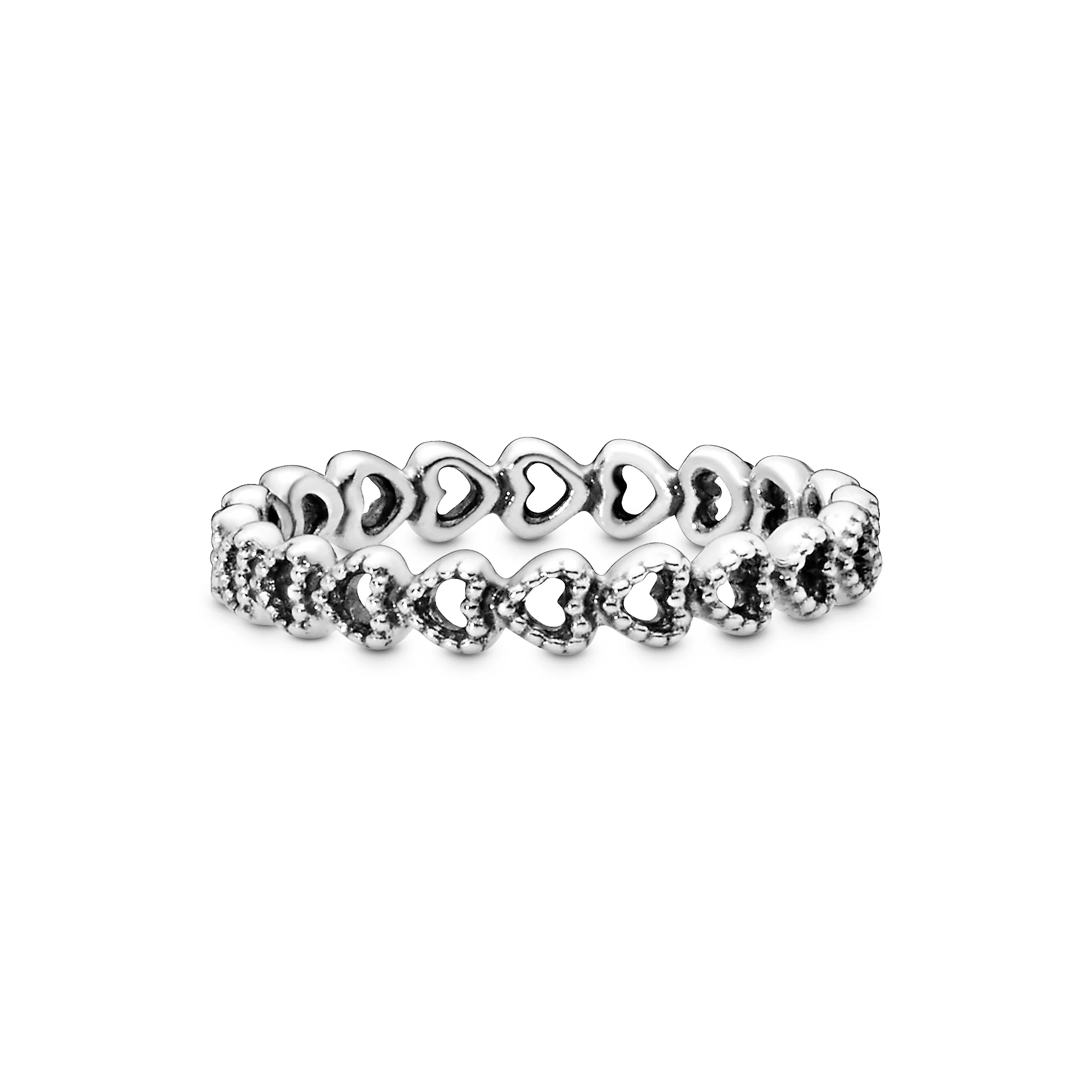 Openwork Heart Silver Ring - Image 2