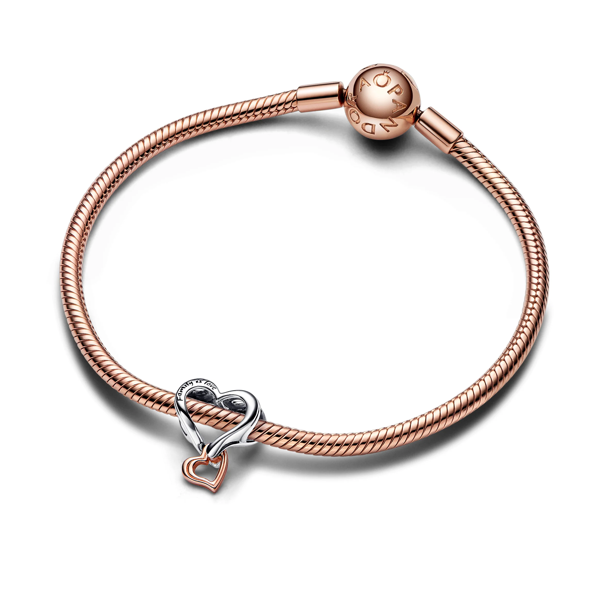 Openwork Heart Sterling Silver And 14K Gold-Plated Charm - Image 3