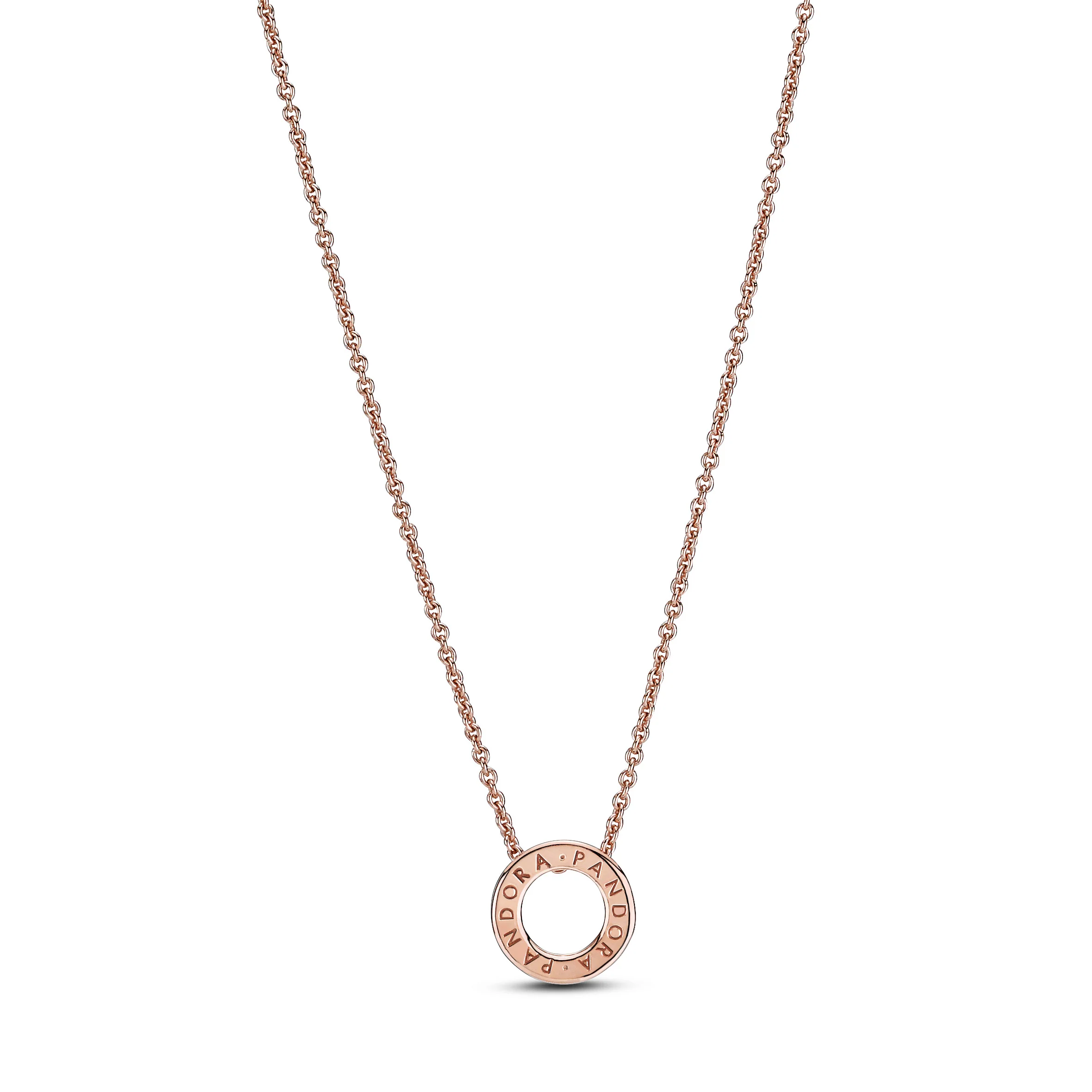 Pandora Logo Reversible 14K Rose Gold-Plated Collier With Clear Cubic Zirconia - Image 7