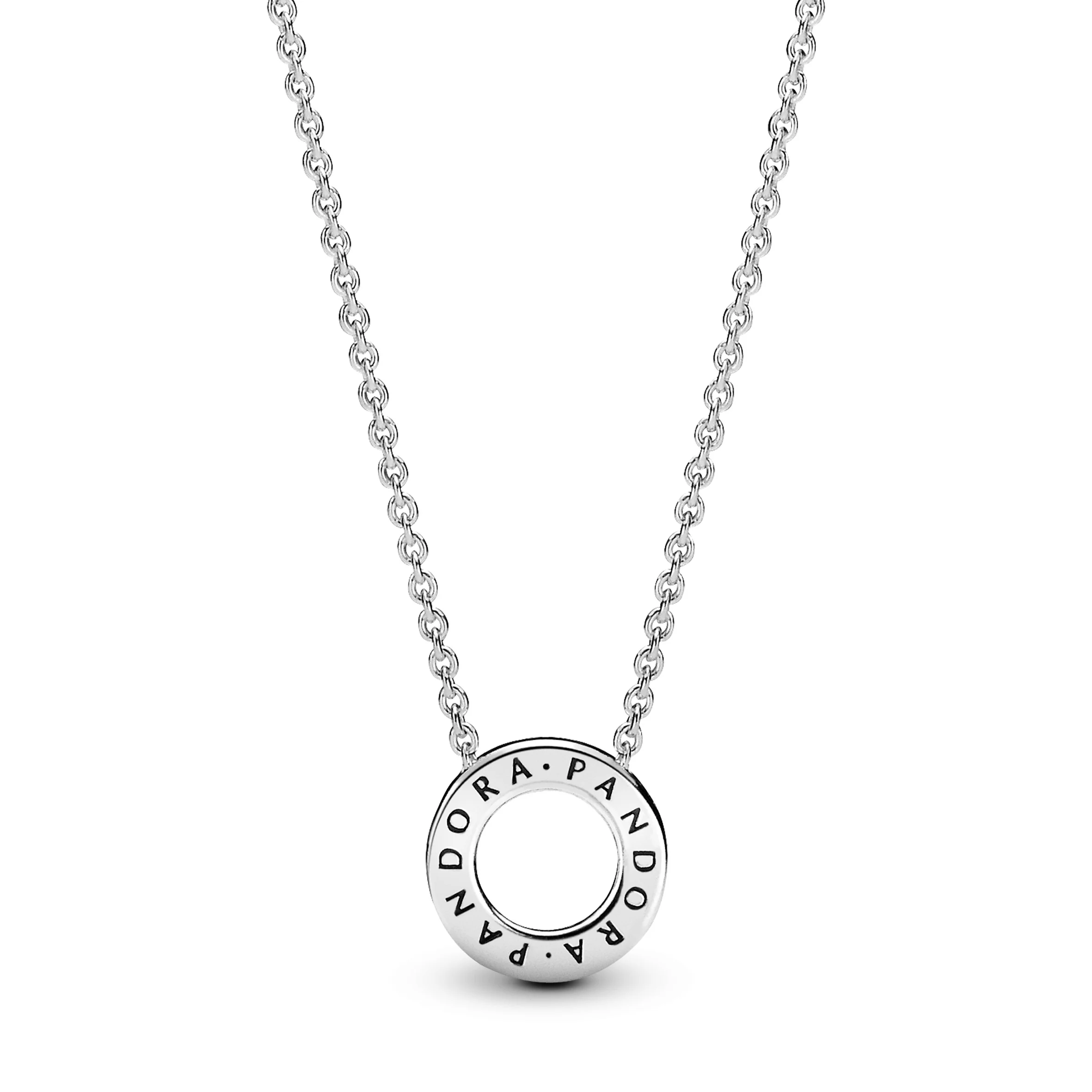 Pandora Logo Reversible Silver Collier With Clear Cubic Zirconia - Image 6